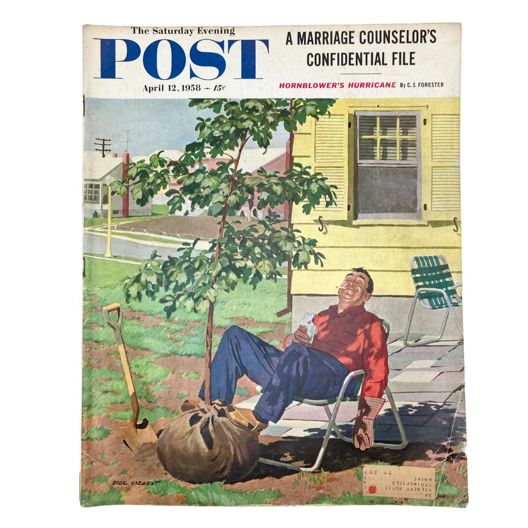 Saturday Evening Post Magazine April 12 1958 Celebrating Arboy Day - Sargent