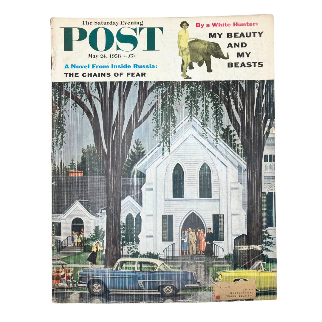 Saturday Evening Post Magazine May 24 1958 Rev. Benjamin Axleroad Cover