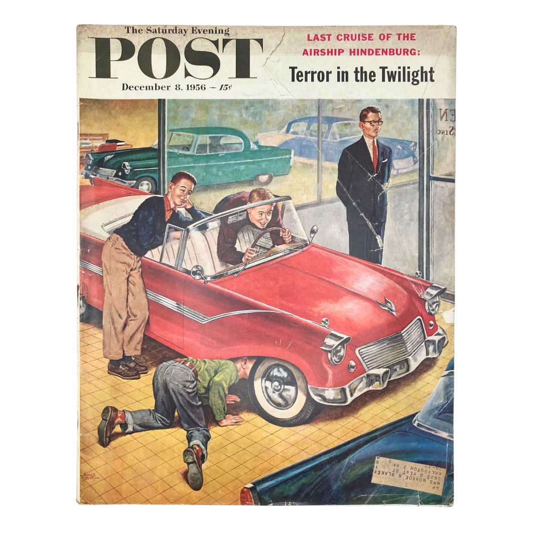 Saturday Evening Post Magazine December 8 1956 Chic Cars - Sewell GD Interior