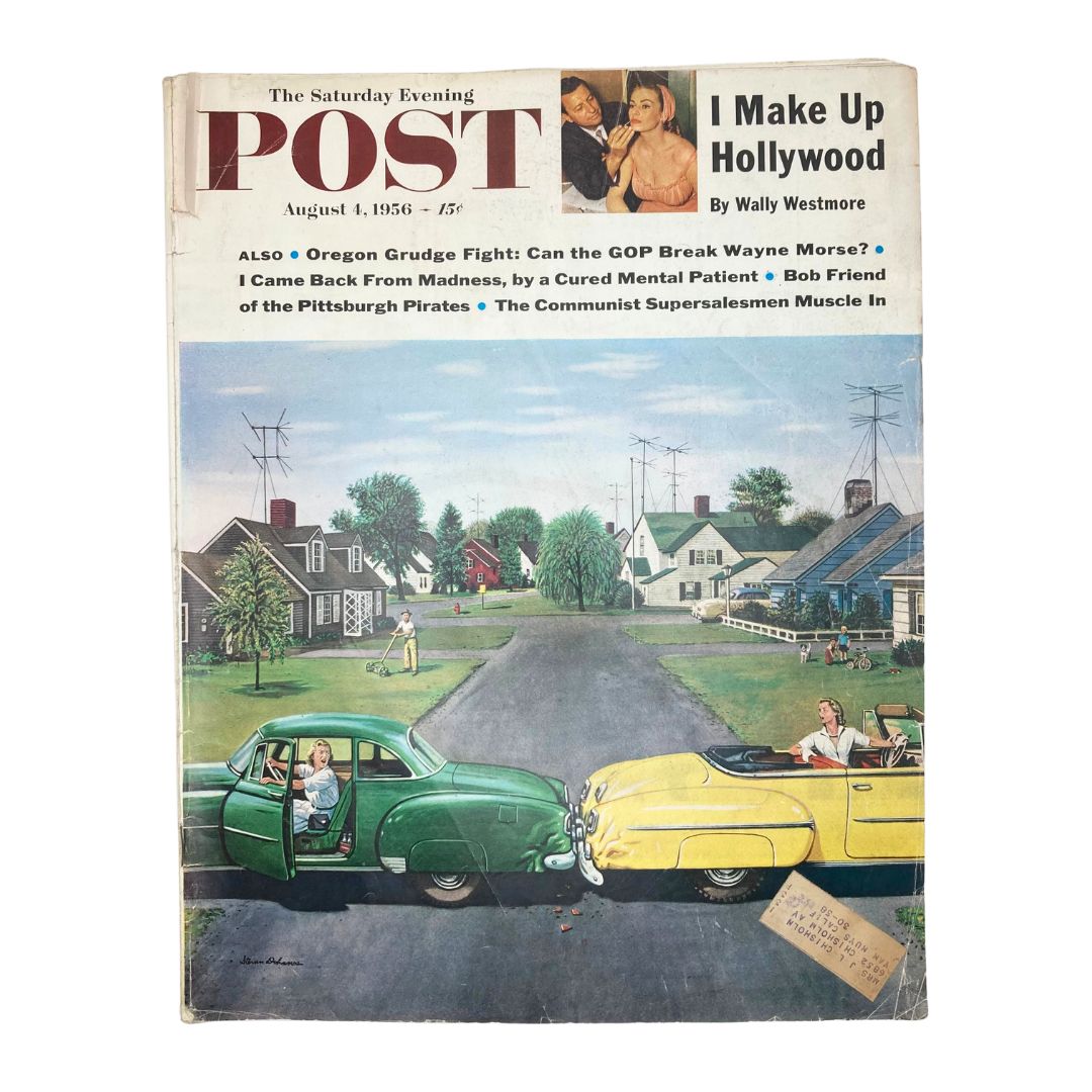 Saturday Evening Post Magazine August 4 1956 The Vehicles - Stevan Dohanos