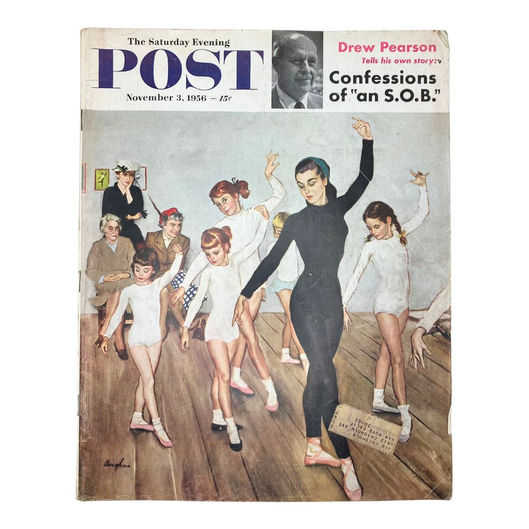 Saturday Evening Post Magazine November 3 1956 Ballet Steps All Stem - Hughes