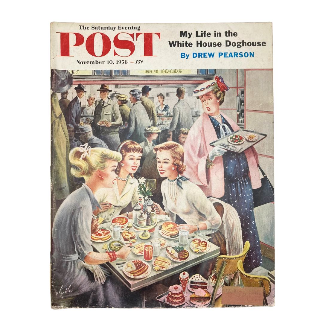 RES* Saturday Evening Post Magazine November 10 1956 Whopping Lunch - Alajalov