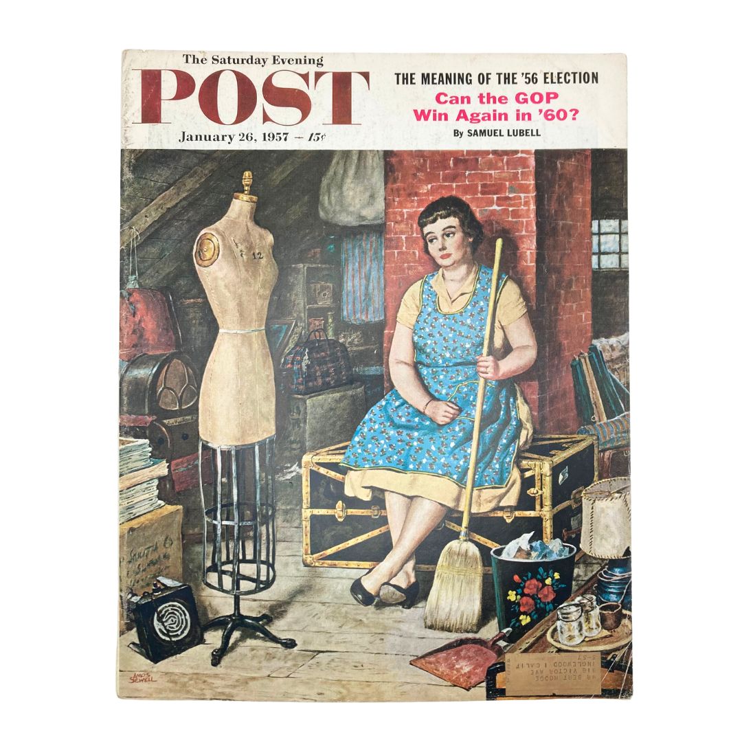 Saturday Evening Post Magazine January 26 1957 Mrs. Portleigh - Amos Sewell