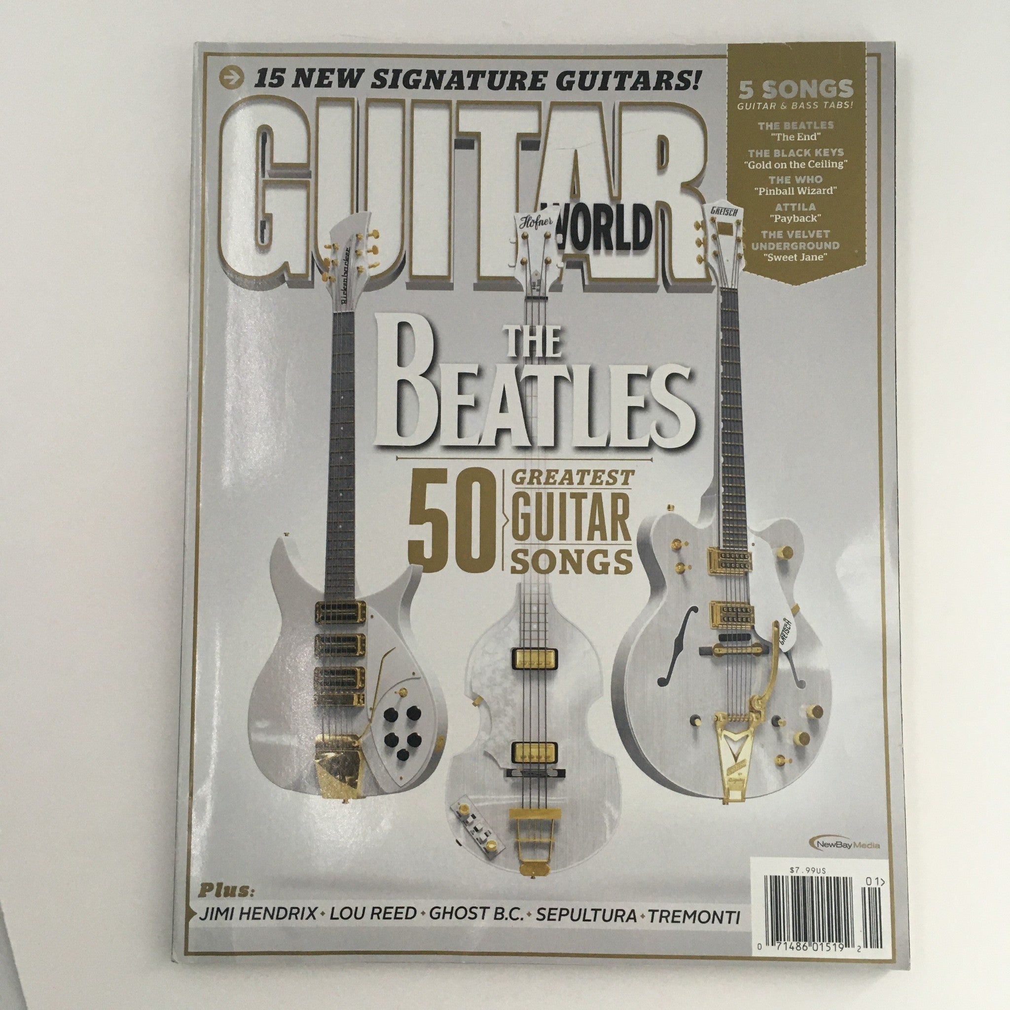 Guitar World Magazine January 2014 The Beatles 50 Great Guitar Songs No Label VG