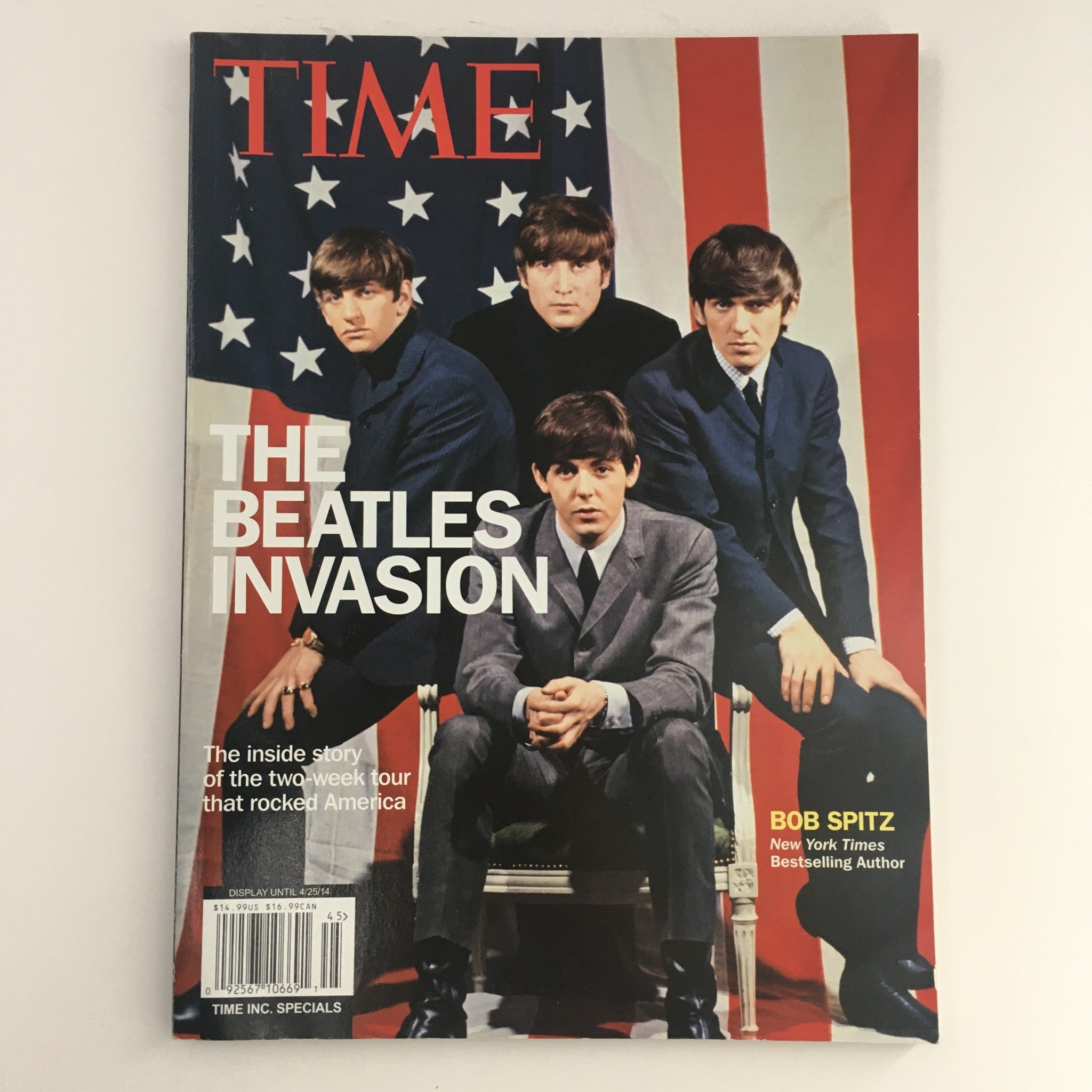 Time Magazine 2014 The Beatles Invasion Two-Week Tour in America, No Label VG