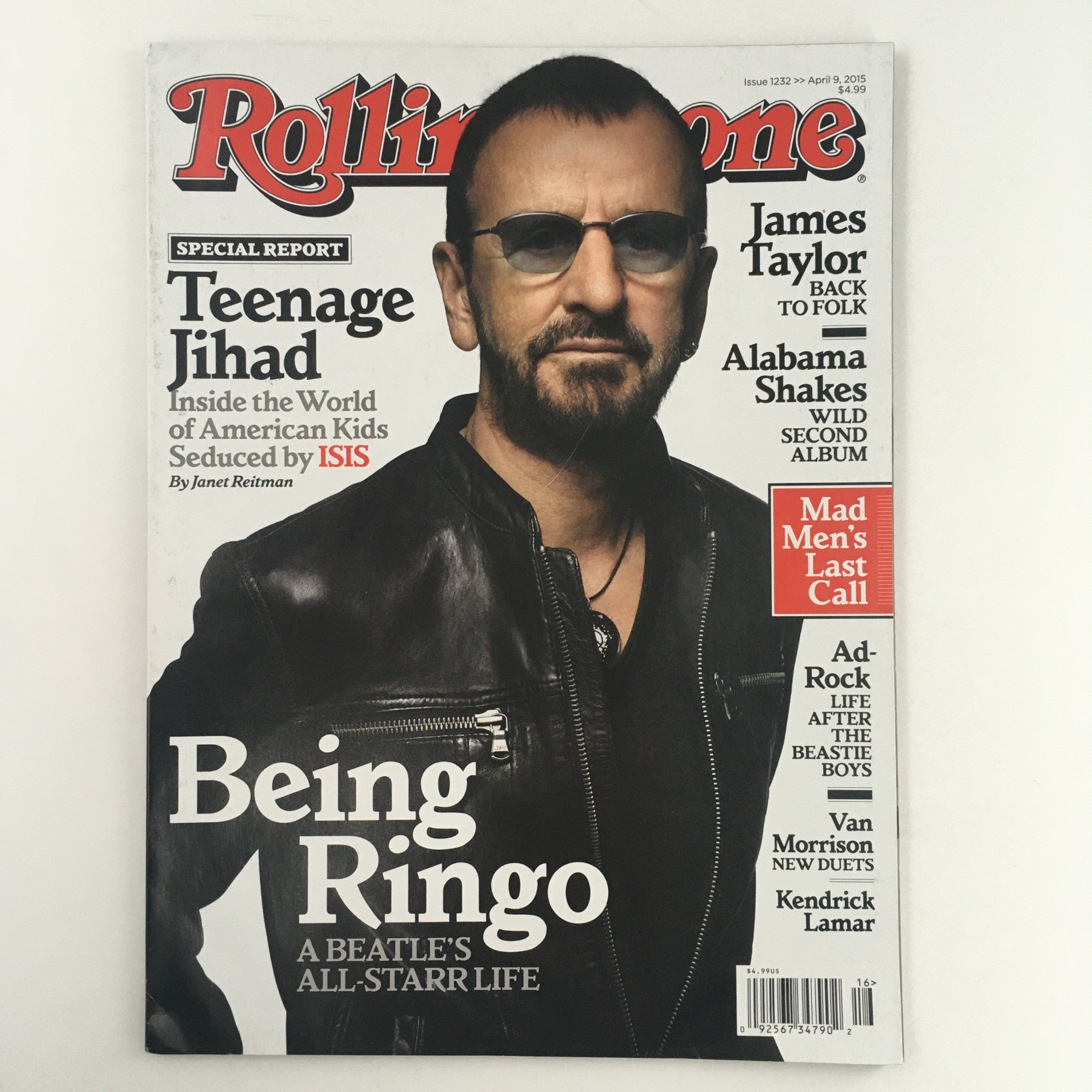 Rolling Stone Magazine April 9 2015 Being Ringo Starr Life, No Label VG