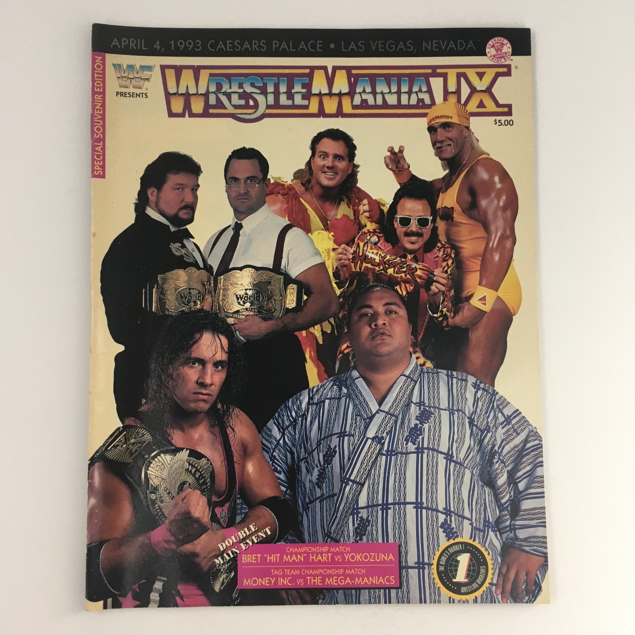 WWF Magazine Present Wrestle Mania IX April 1993 Hulk Hogan Yokozuna No Label VG