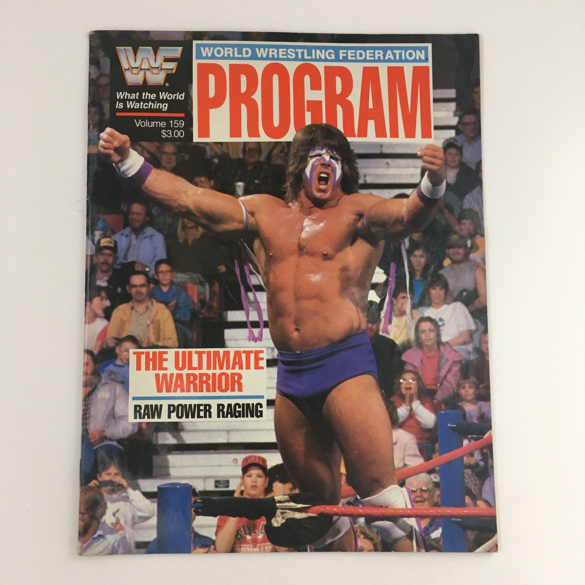 WWF Program 1988 Vol 159 The Ultimate Warrior Raw Power Raging, No Label