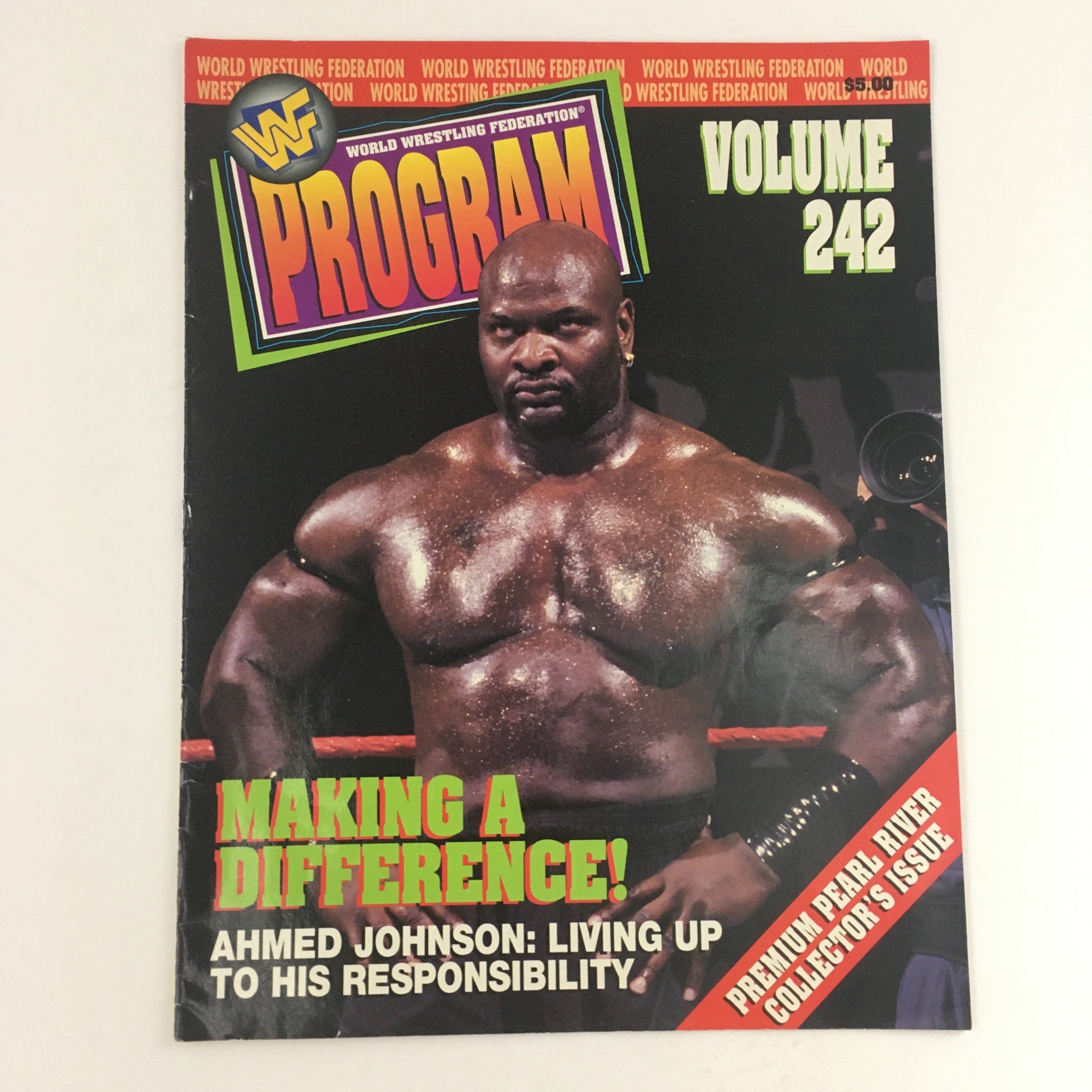 WWF WWE Program Vol 242 Ahmed Johnson Living Up To His Responsibility, No Label