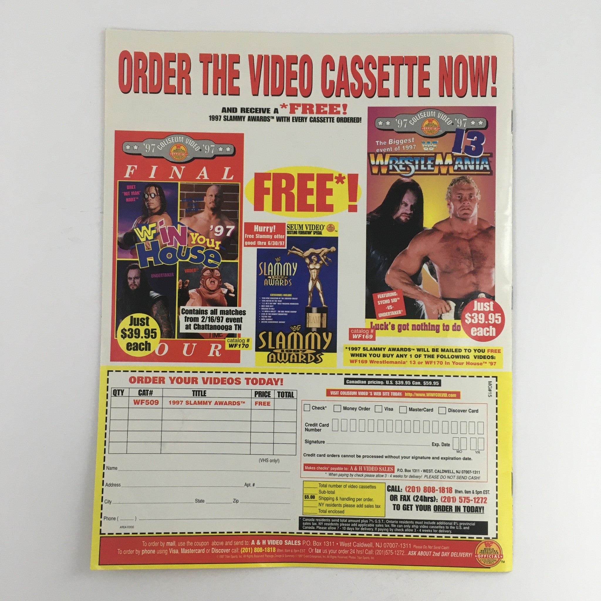 WWF WWE Program Vol 242 Ahmed Johnson Living Up To His Responsibility, No Label