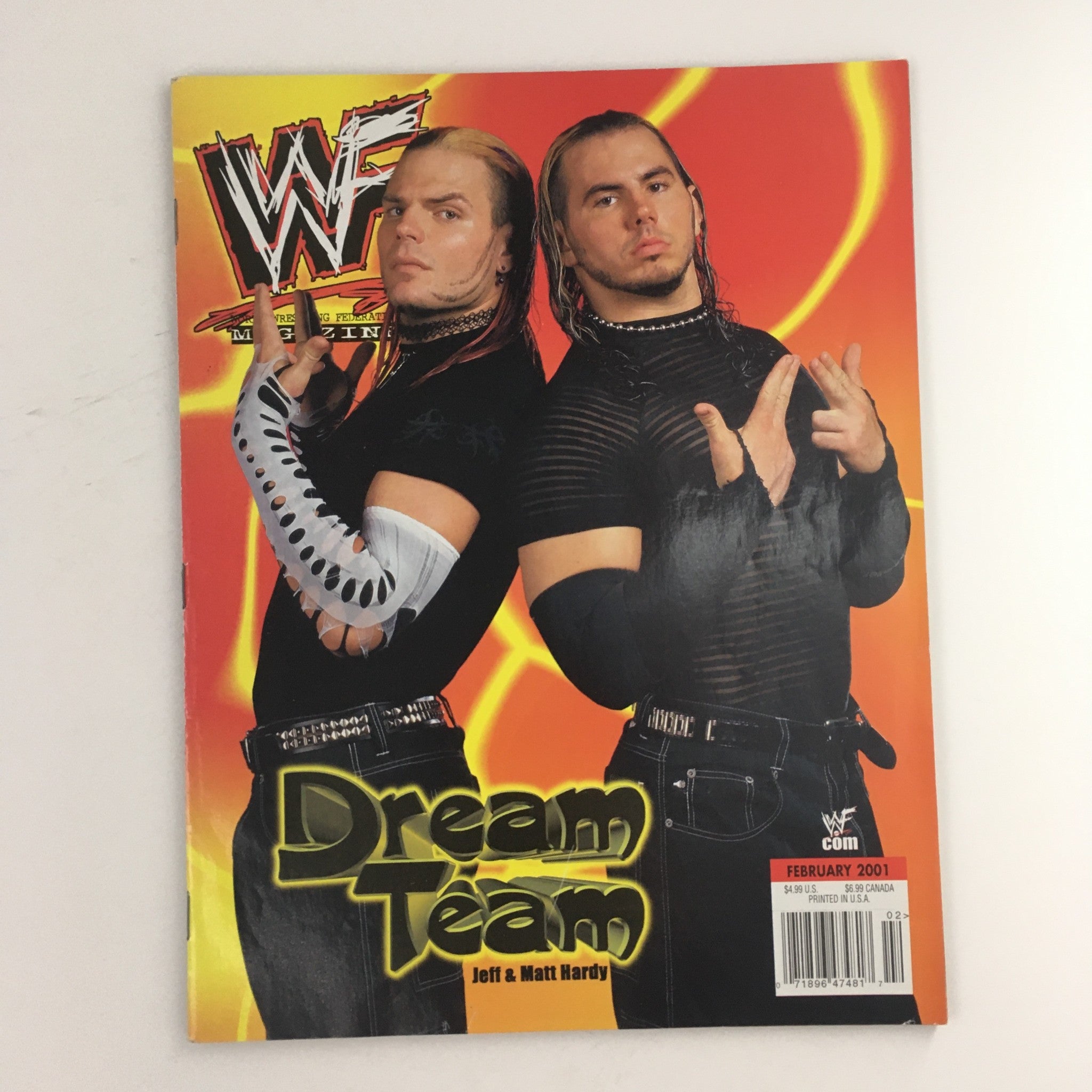 WWF Magazine February 2001 Dream Team Jeff & Matt Hardy, No Label