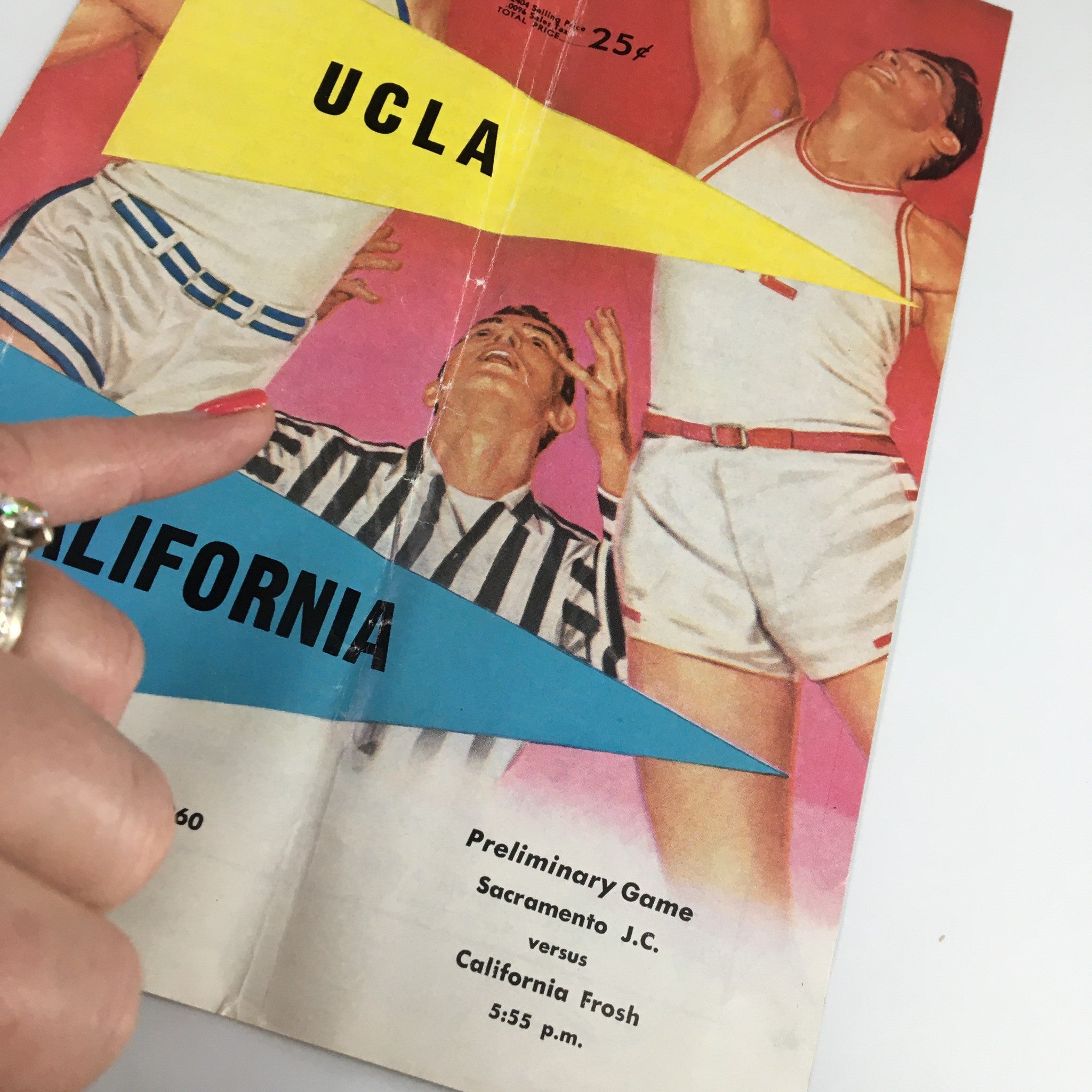 1960 UCLA Bruins USC Trojans John Wooden Preliminary Game Basketball Program