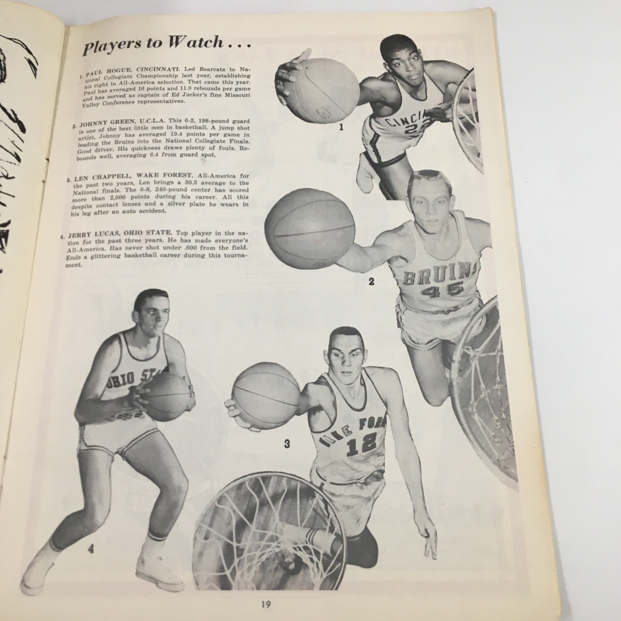 March 23-24 1962 NCAA Basketball UCLA USC Championship Official Program