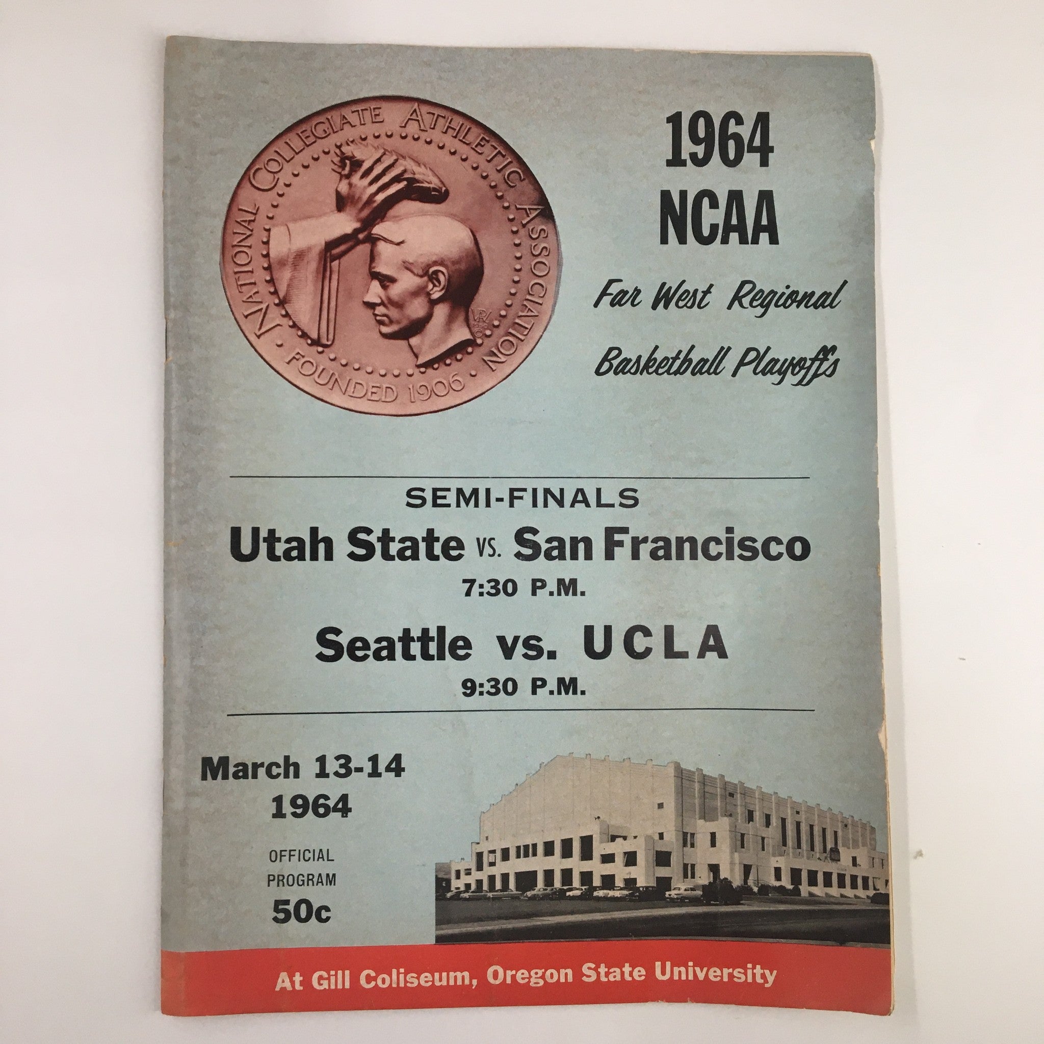 March 13-14 1964 NCAA Basketball Seattle vs UCLA Far West Regional Playoffs