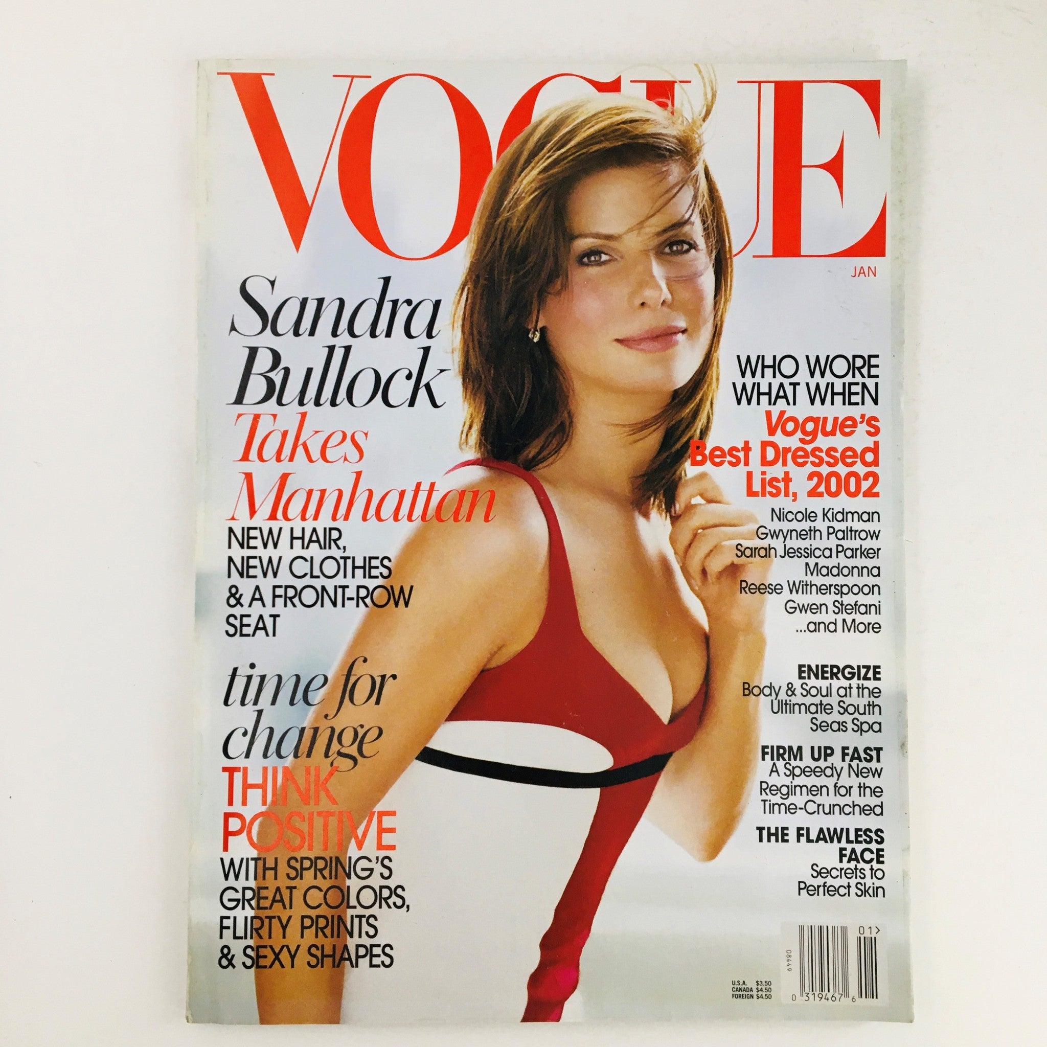 Vogue Magazine January 2003 American Actress Sandra Bullock, No Label VG