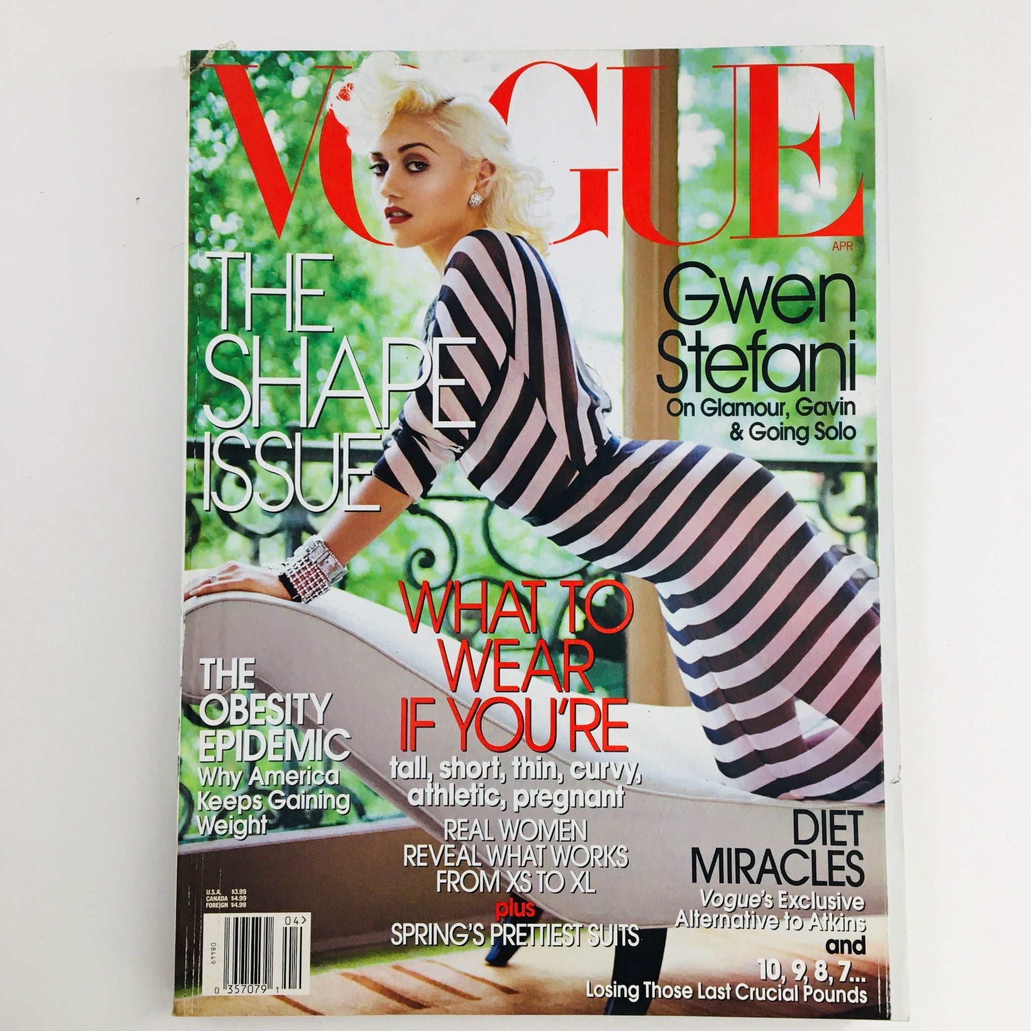 Vogue Magazine April 2004 American Singer-Songwriter Gwen Stefani, No Label VG