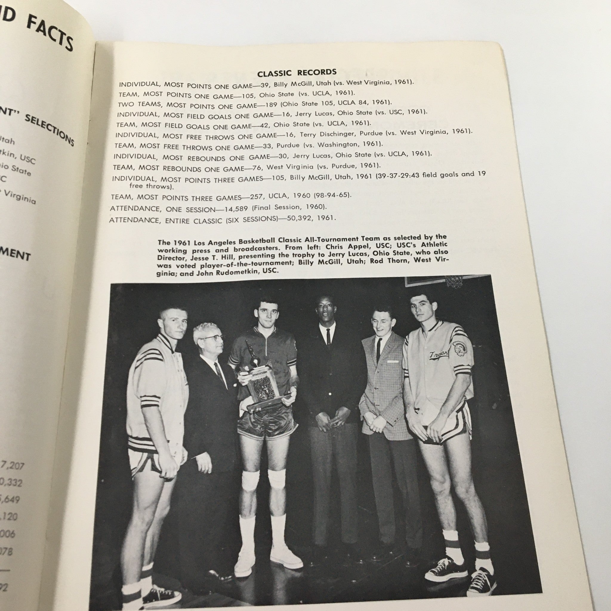 December 26 1962 NCAA St. Louis vs UCLA Basketball Classic Official Program