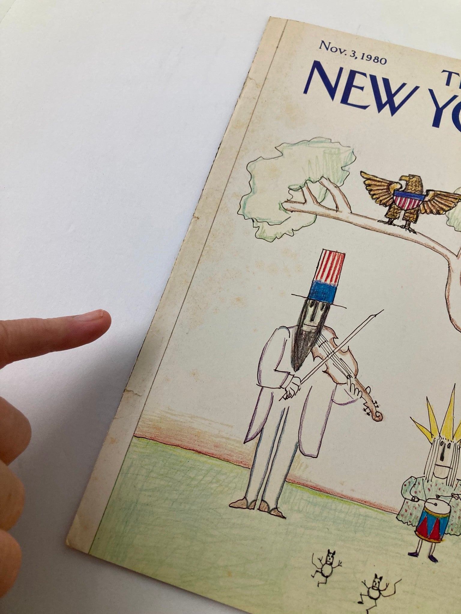 COVER ONLY The New Yorker November 3 1980 Liberty by Saul Steinberg No Label