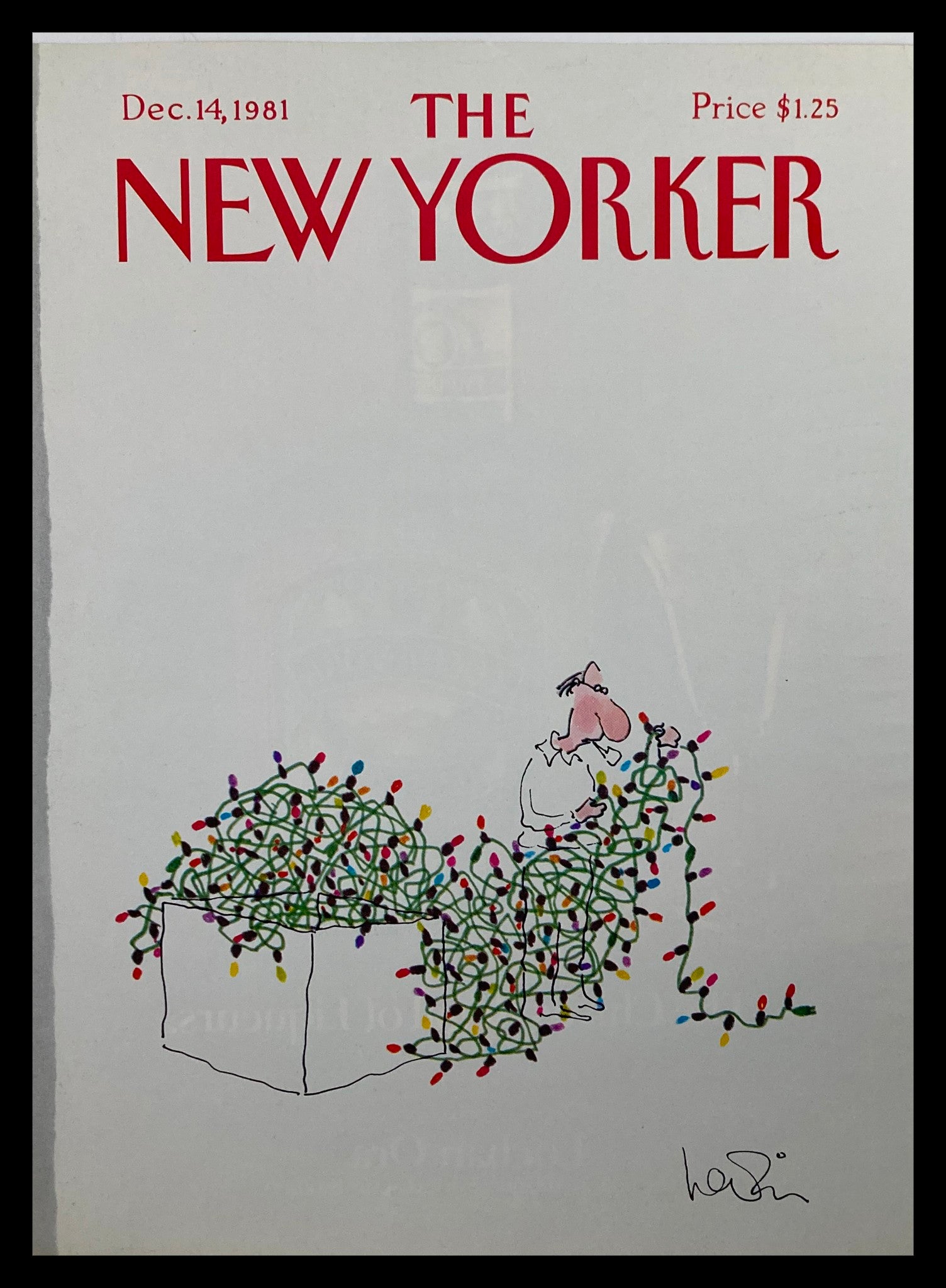 COVER ONLY The New Yorker December 14 1981 Lights by Heidi Goennel No Label