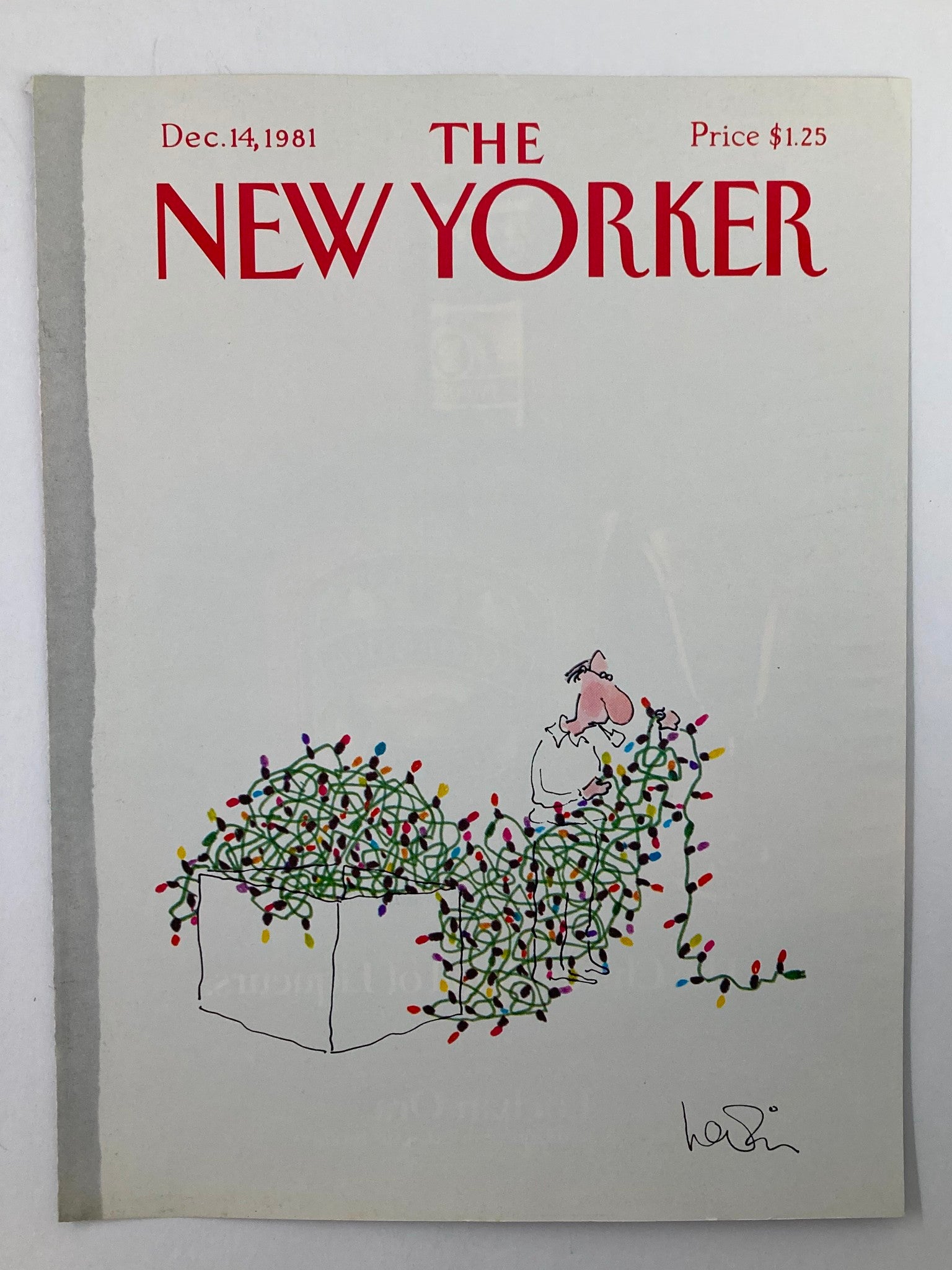 COVER ONLY The New Yorker December 14 1981 Lights by Heidi Goennel No Label