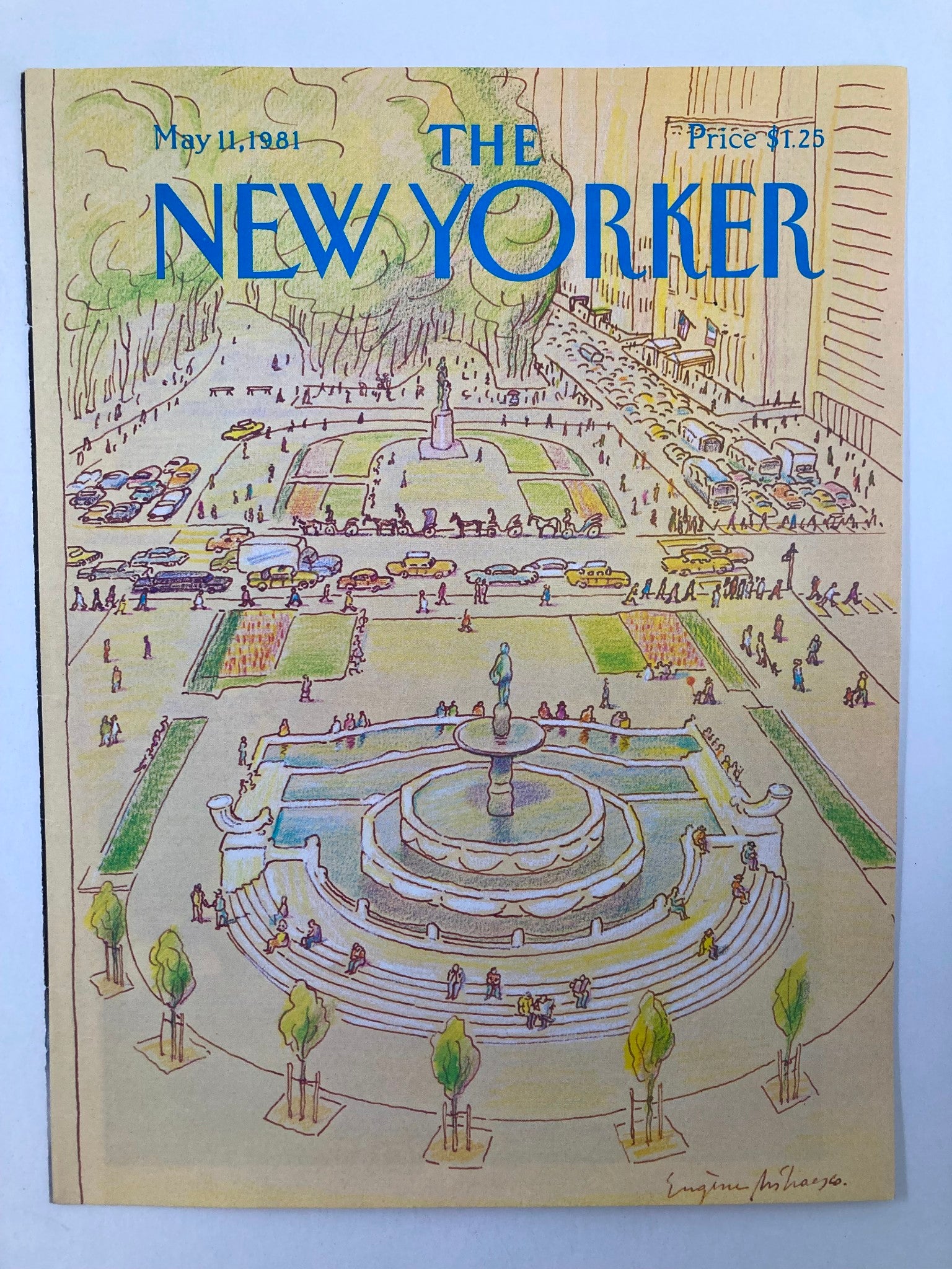 COVER ONLY The New Yorker May 11 1981 Rotunda by Eugne Mihaesco No Label