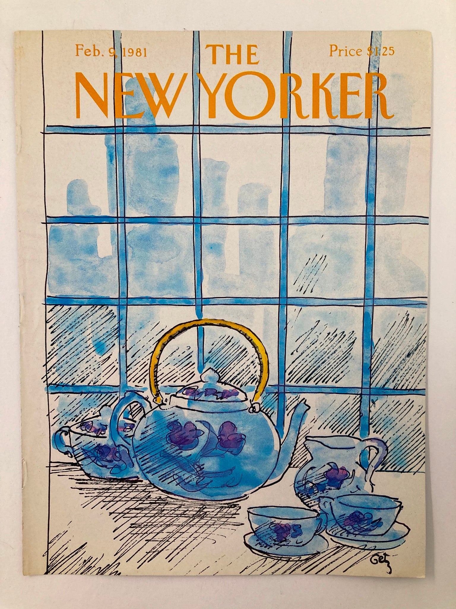 COVER ONLY The New Yorker February 9 1981 Kettle Family by Arthur Getz No Label