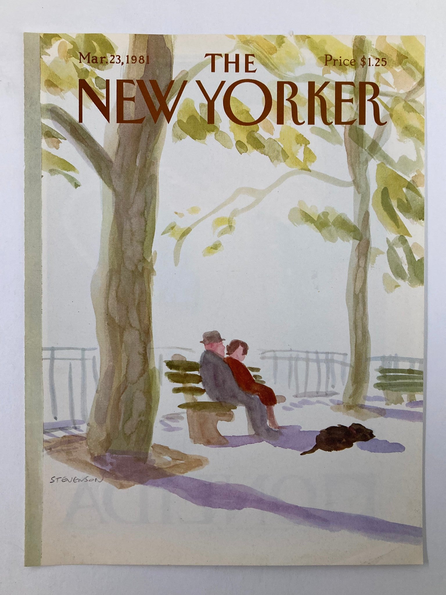 COVER ONLY The New Yorker March 23 1981 Couples Date by J. Stevenson No Label