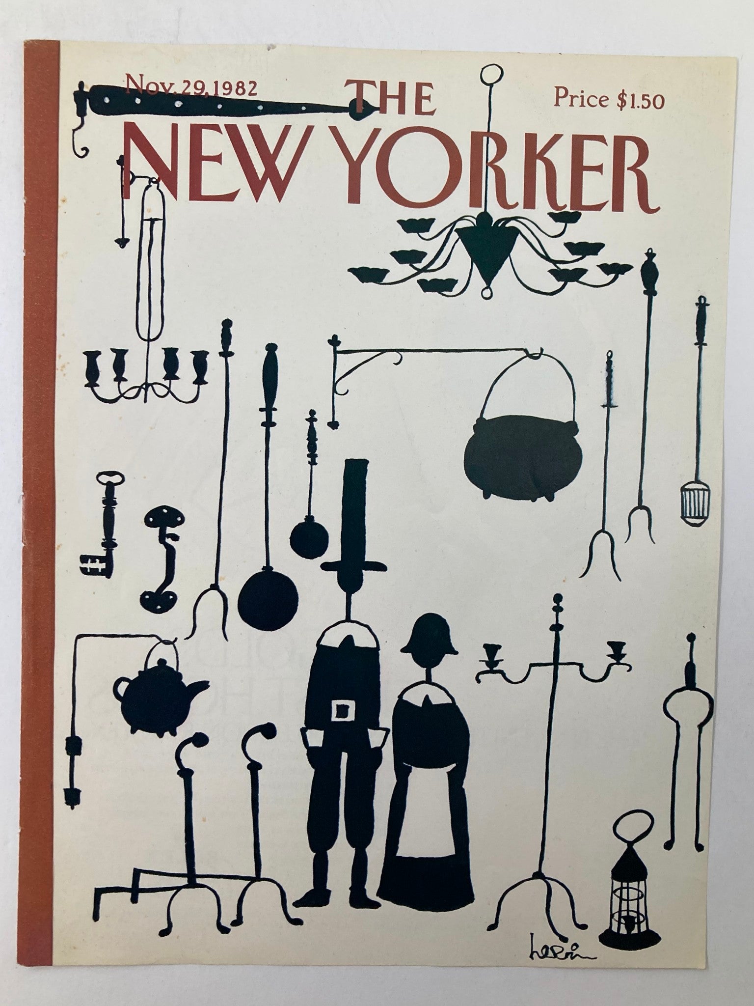 COVER ONLY The New Yorker November 29 1982 Black Things by Heidi G. No Label