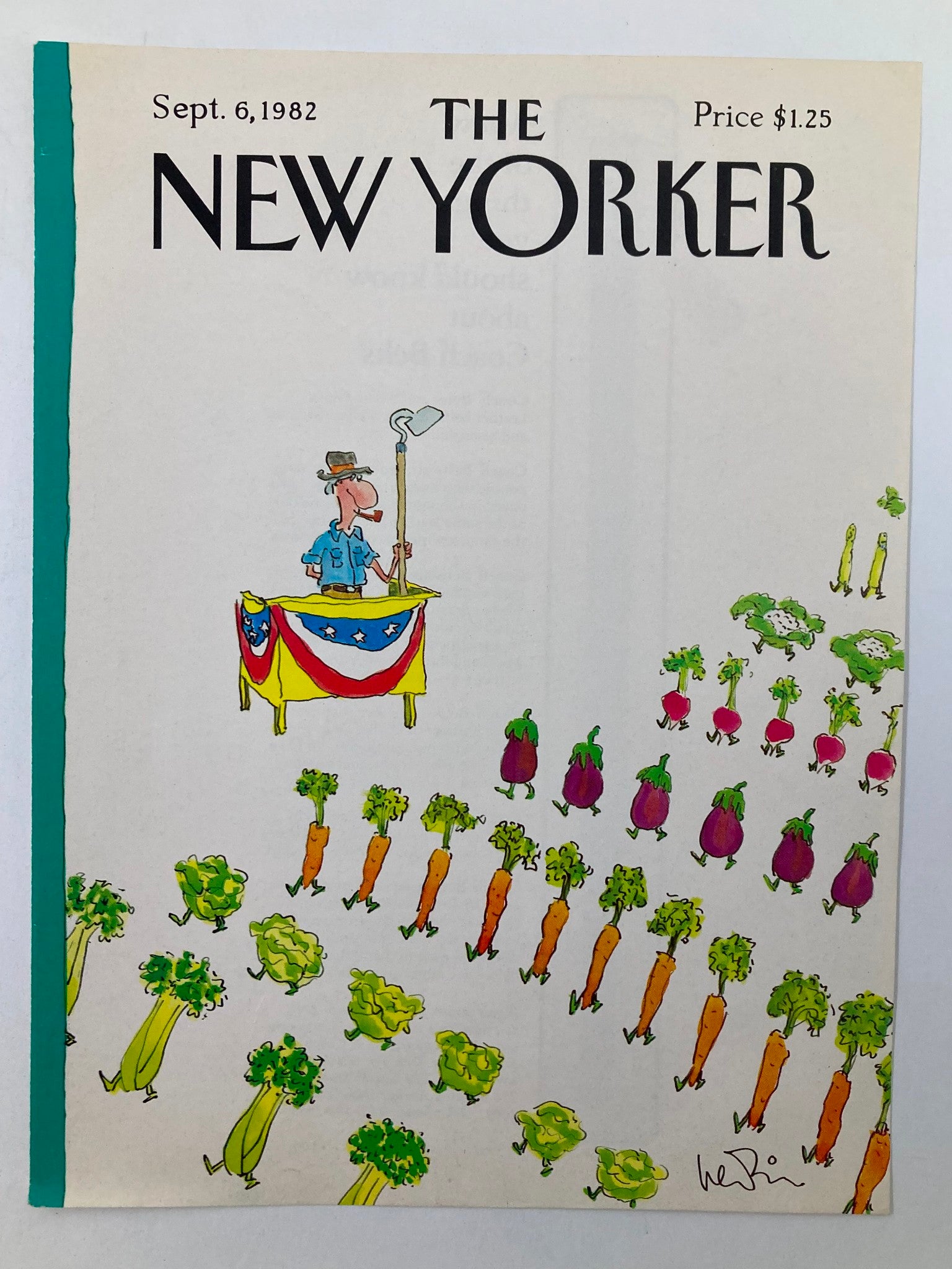 COVER ONLY The New Yorker September 6 1982 Army of Greens by Heidi No Label