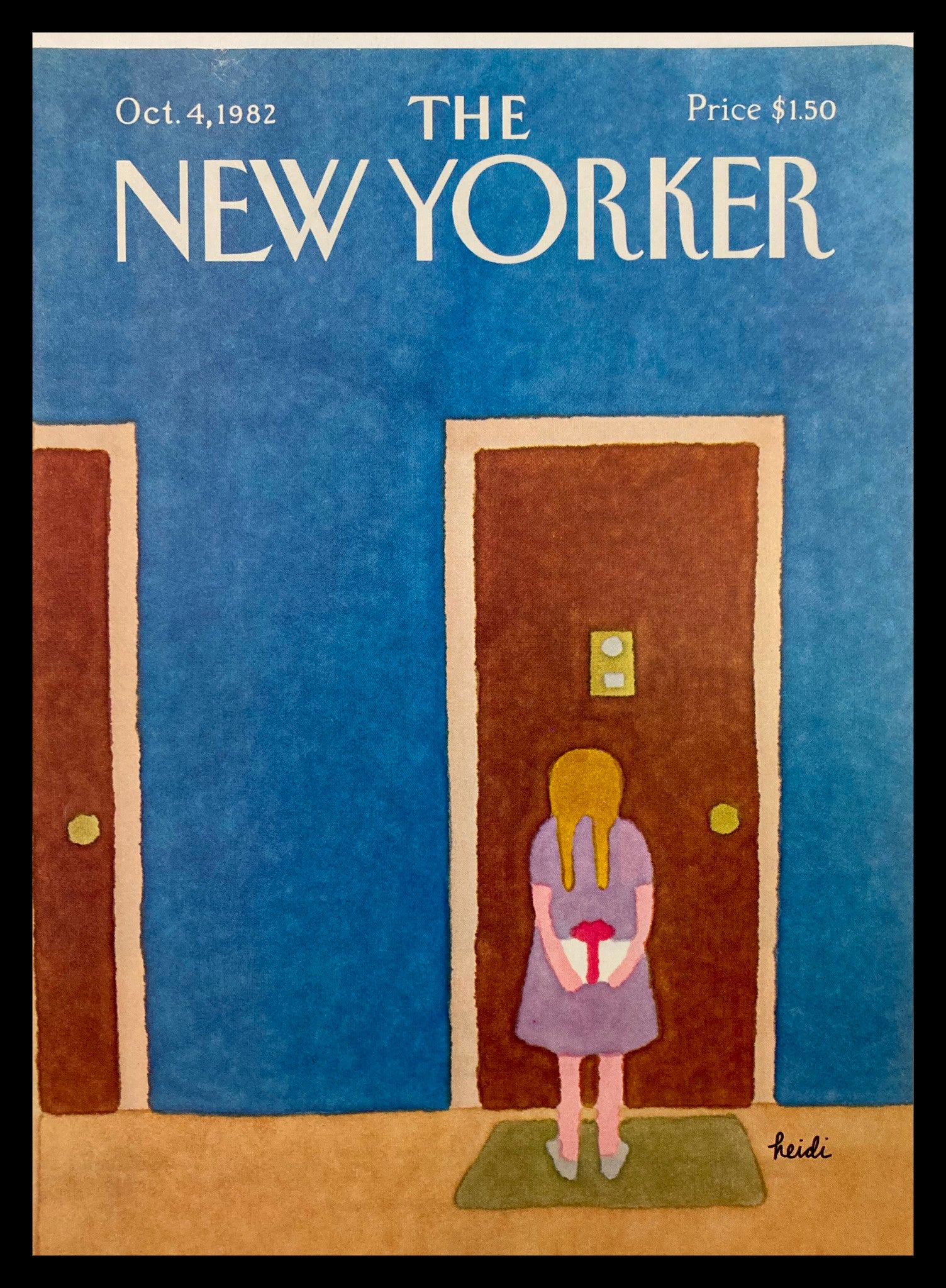 COVER ONLY The New Yorker October 4 1982 Delivery by Heidi Goennel No Label