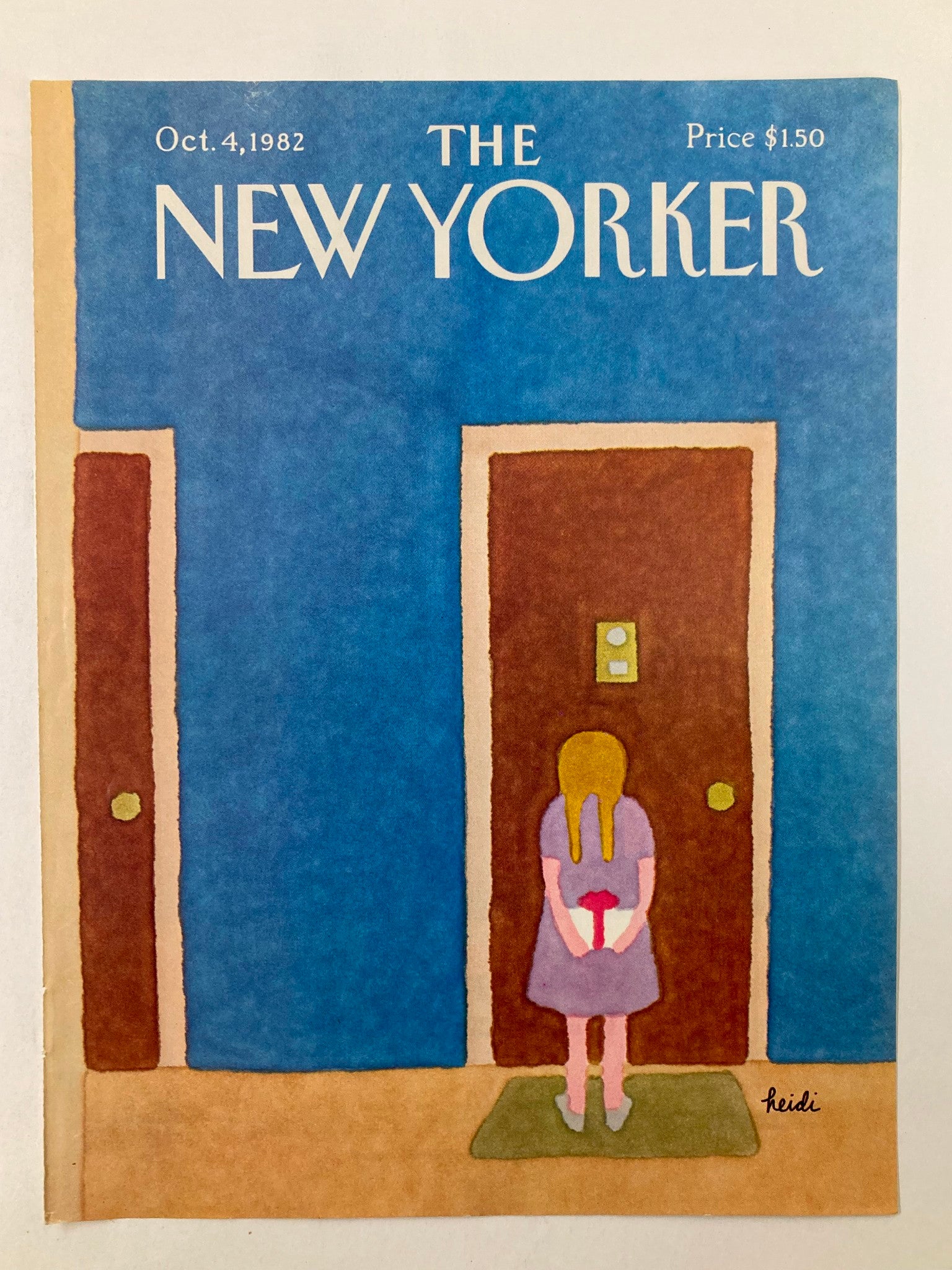 COVER ONLY The New Yorker October 4 1982 Delivery by Heidi Goennel No Label