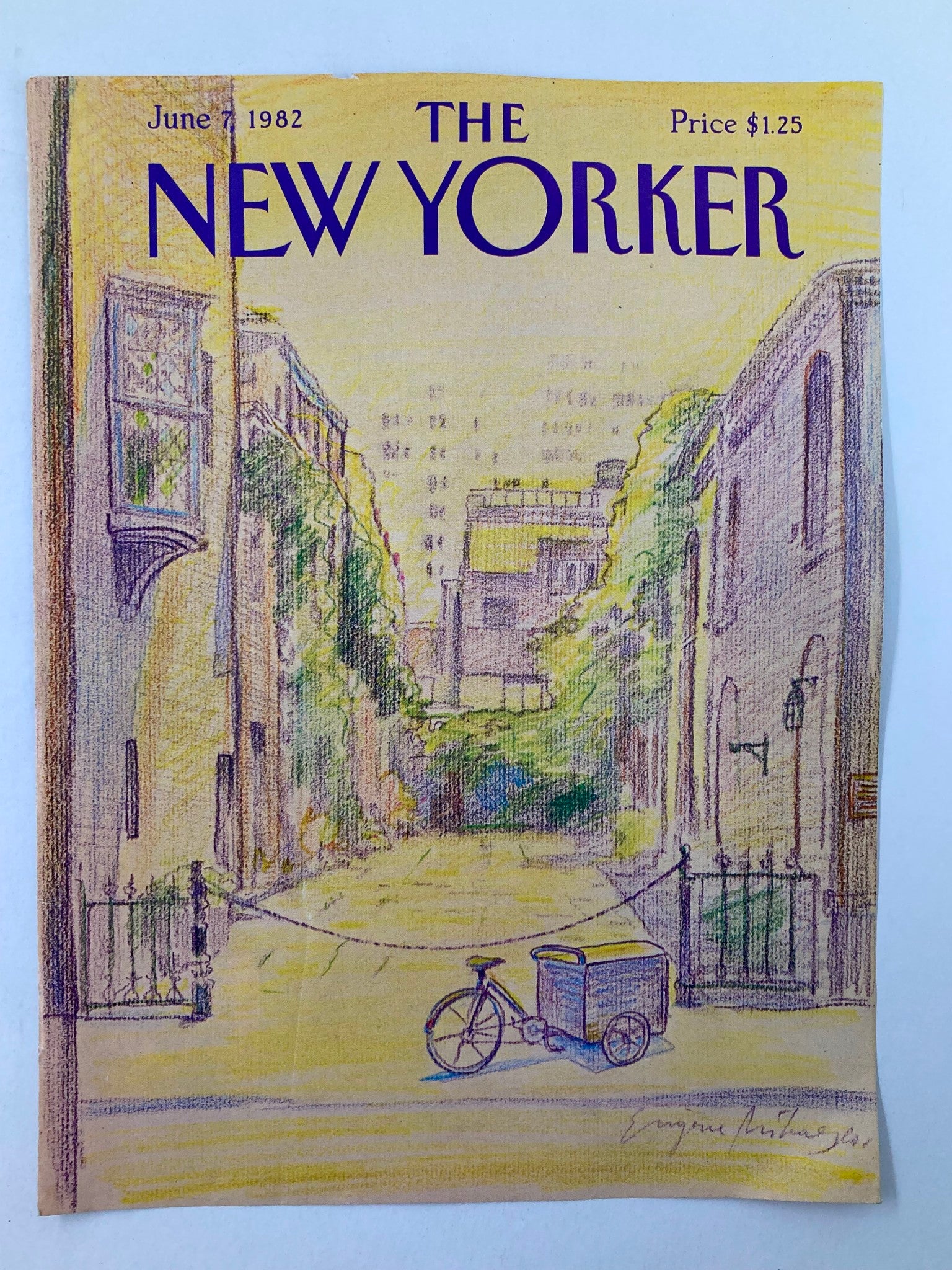 COVER ONLY The New Yorker June 7 1982 No Entry by Eugene Mihaesco No Label