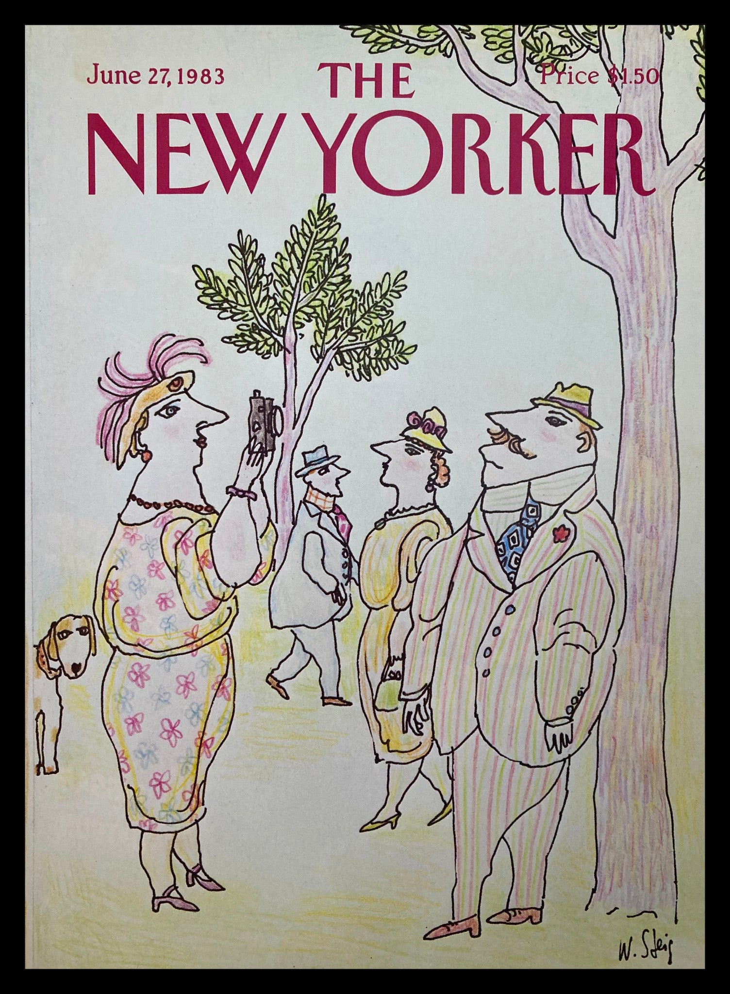 COVER ONLY The New Yorker June 27 1983 Smile by William Steig No Label