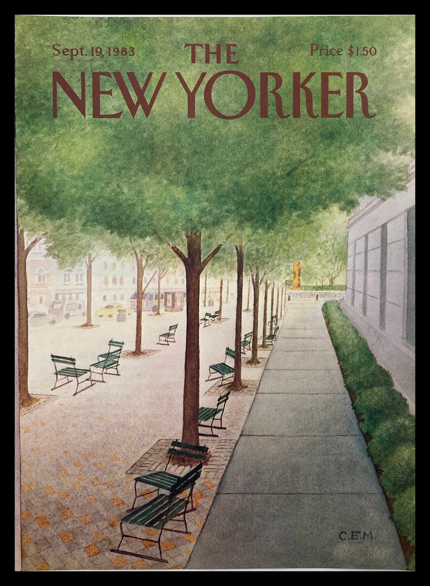 COVER ONLY The New Yorker September 19 1983 Empty Chairs by C. Martin No Label