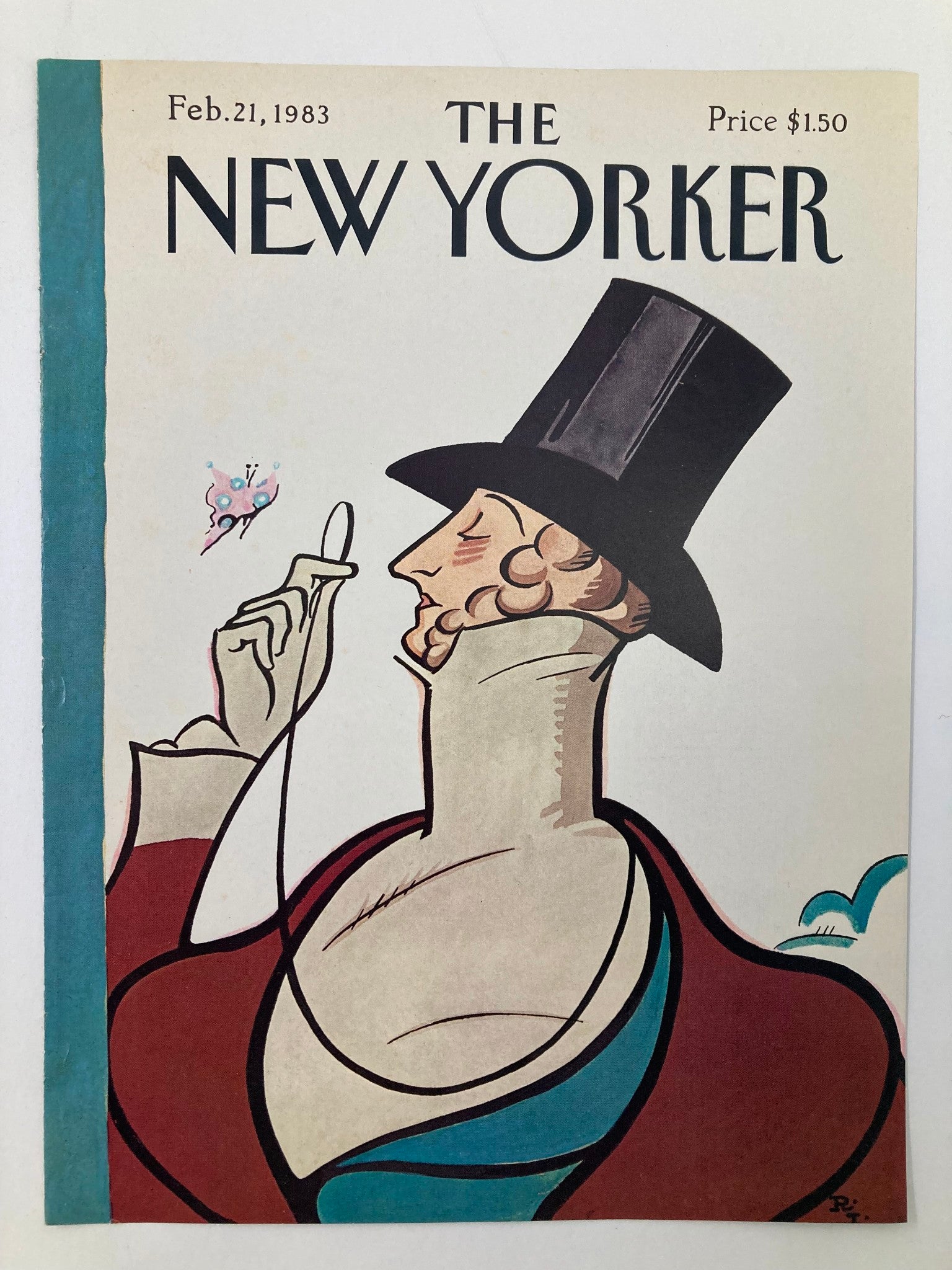 COVER ONLY The New Yorker February 21 1983 The Gamemaster by Ira Levin No Label