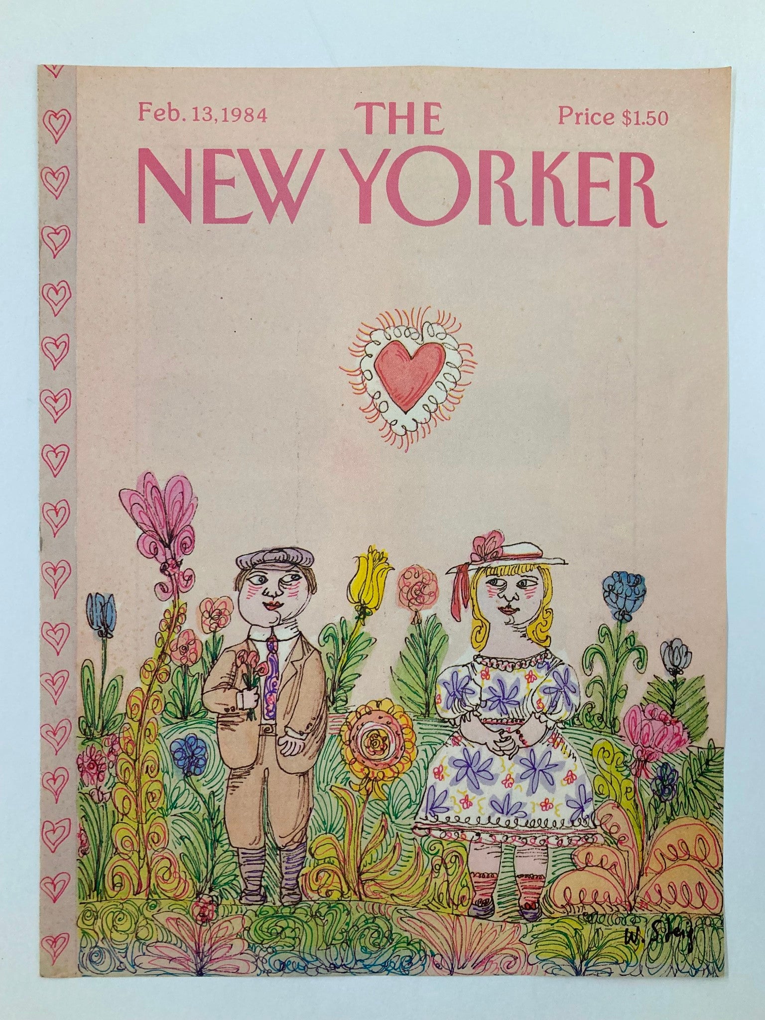 COVER ONLY The New Yorker February 13 1984 Couple by William Steig No Label