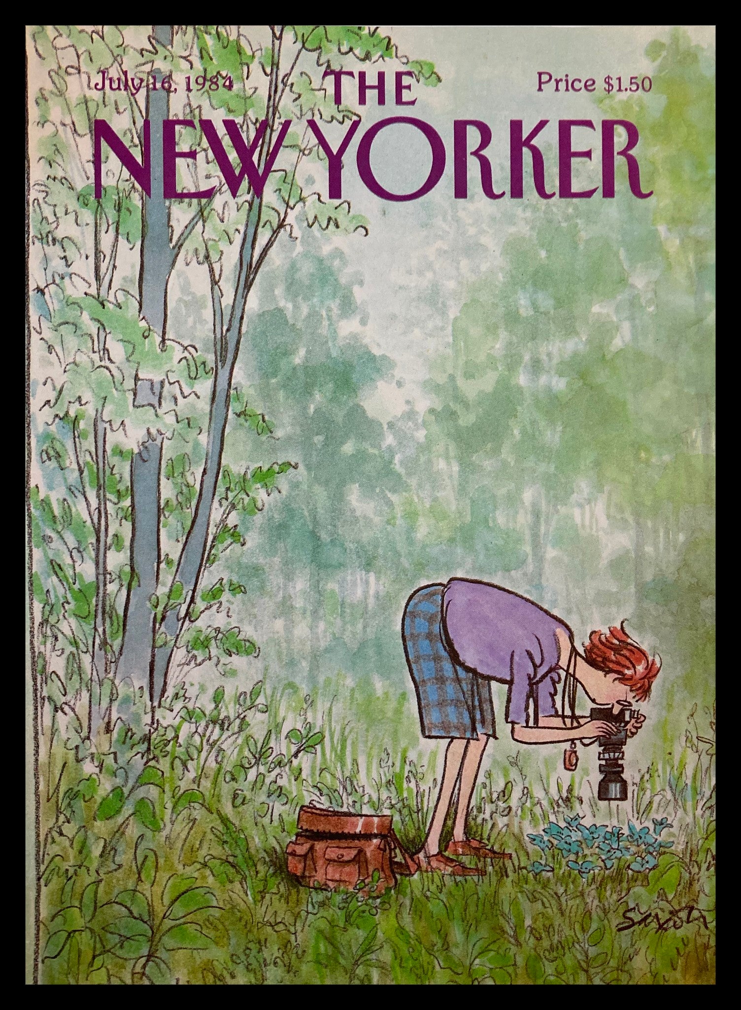 COVER ONLY The New Yorker July 16 1984 Photography by Charles Saxon No Label