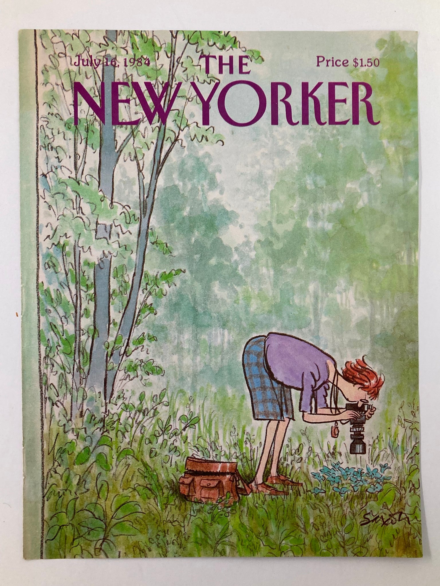 COVER ONLY The New Yorker July 16 1984 Photography by Charles Saxon No Label