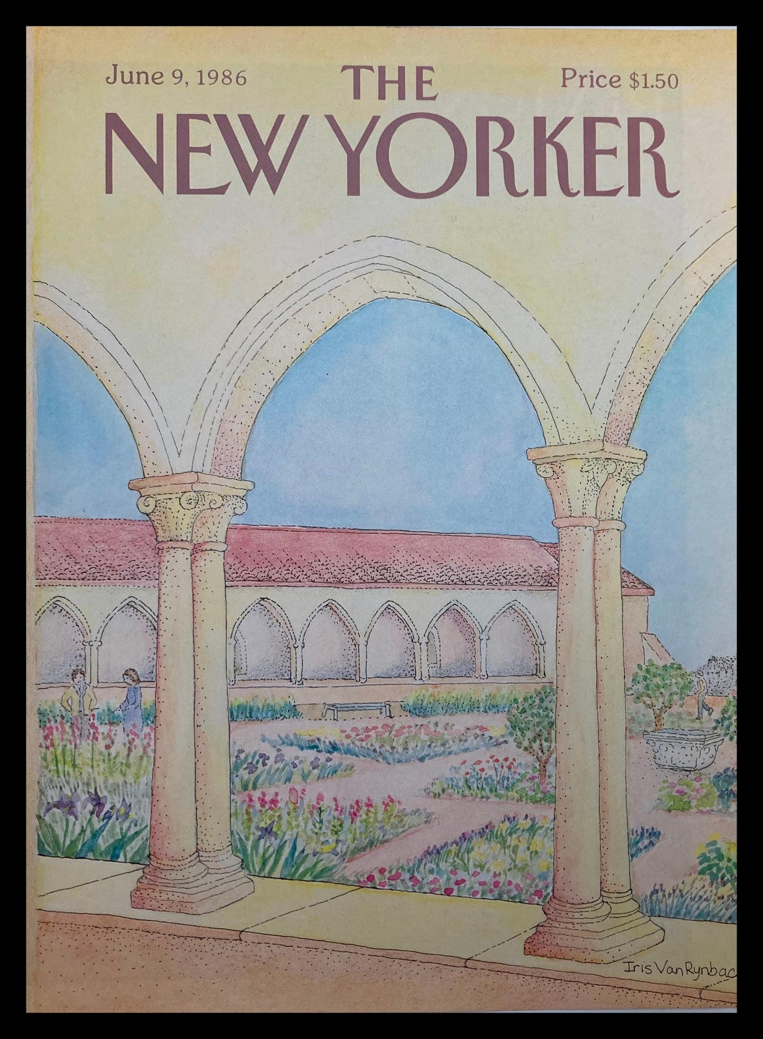 COVER ONLY The New Yorker June 9 1986 Garden Escape by Iris Van Rynbach No Label