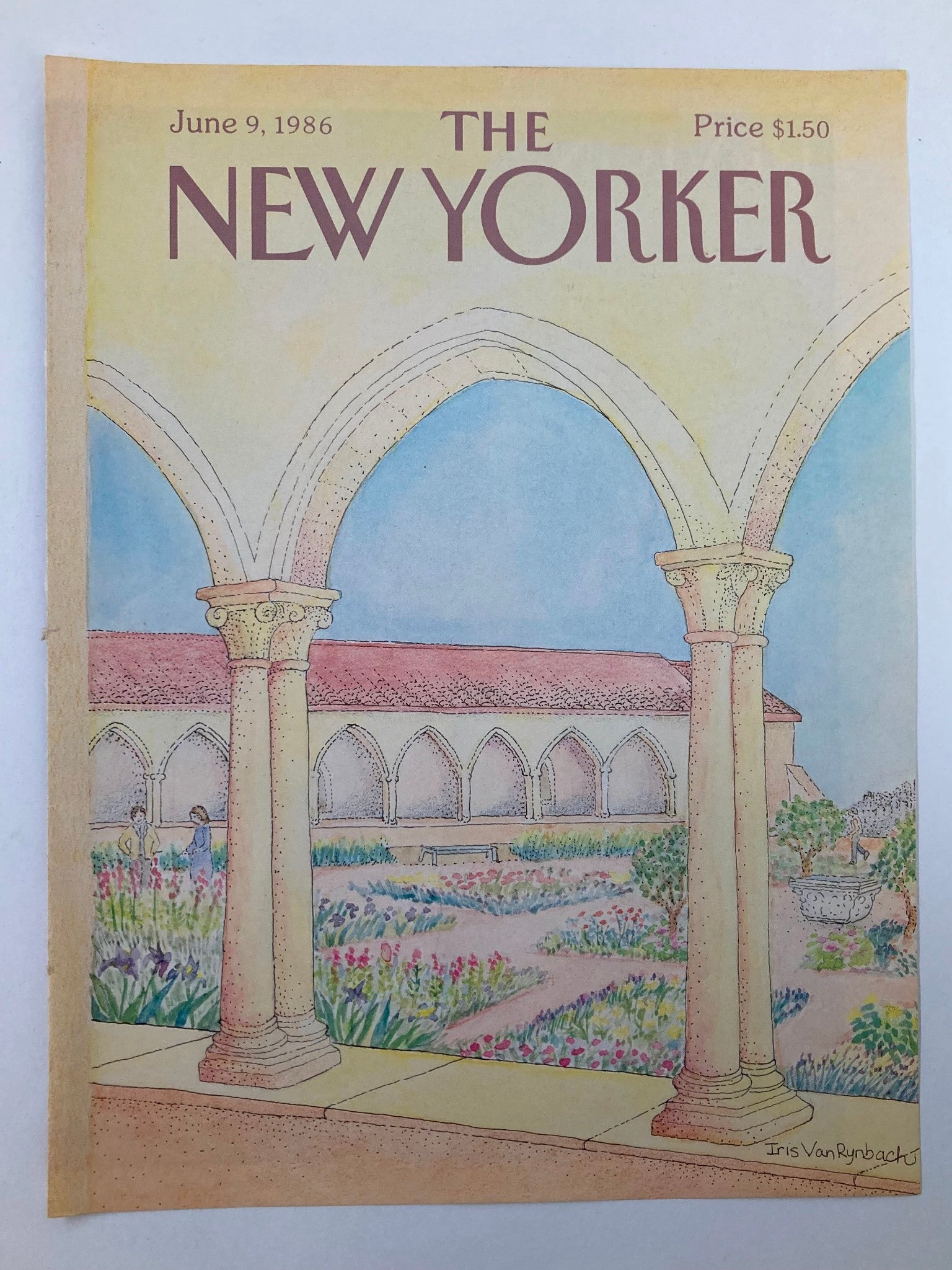 COVER ONLY The New Yorker June 9 1986 Garden Escape by Iris Van Rynbach No Label