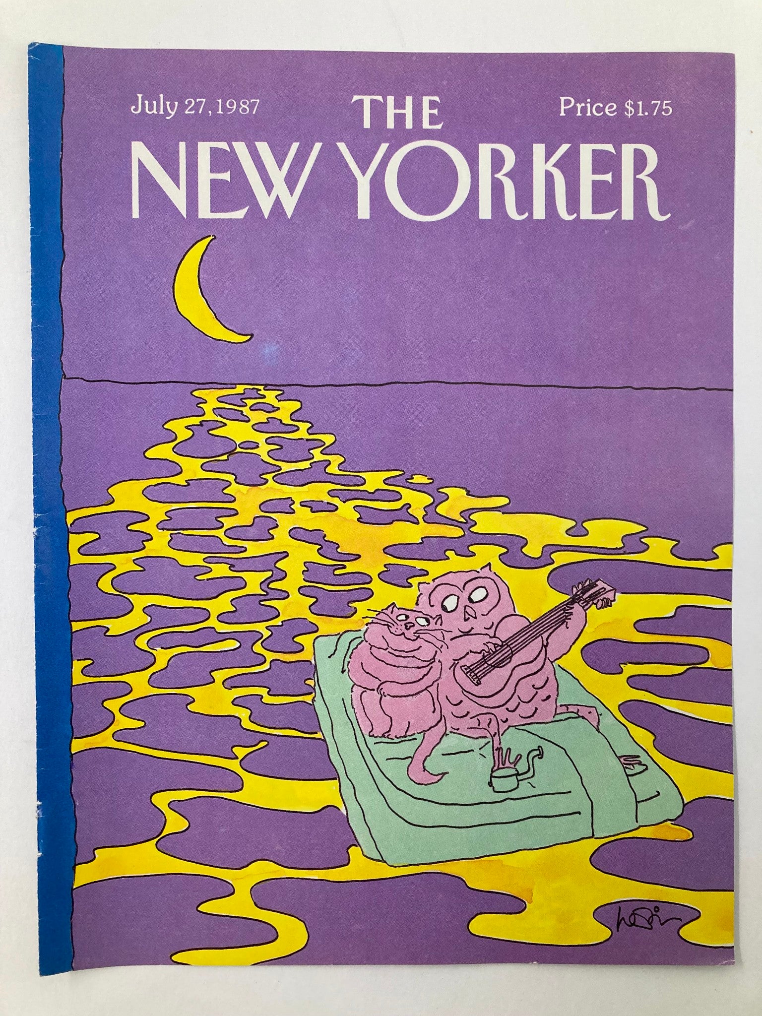 COVER ONLY The New Yorker July 27 1987 Moonlight Date by Heidi Goennel No Label