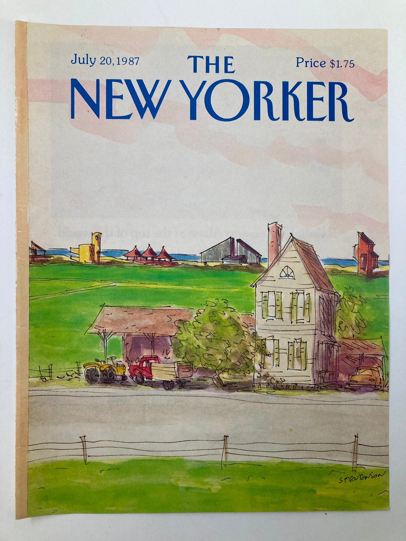 COVER ONLY The New Yorker July 20 1987 By The Bay by James Stevenson No Label