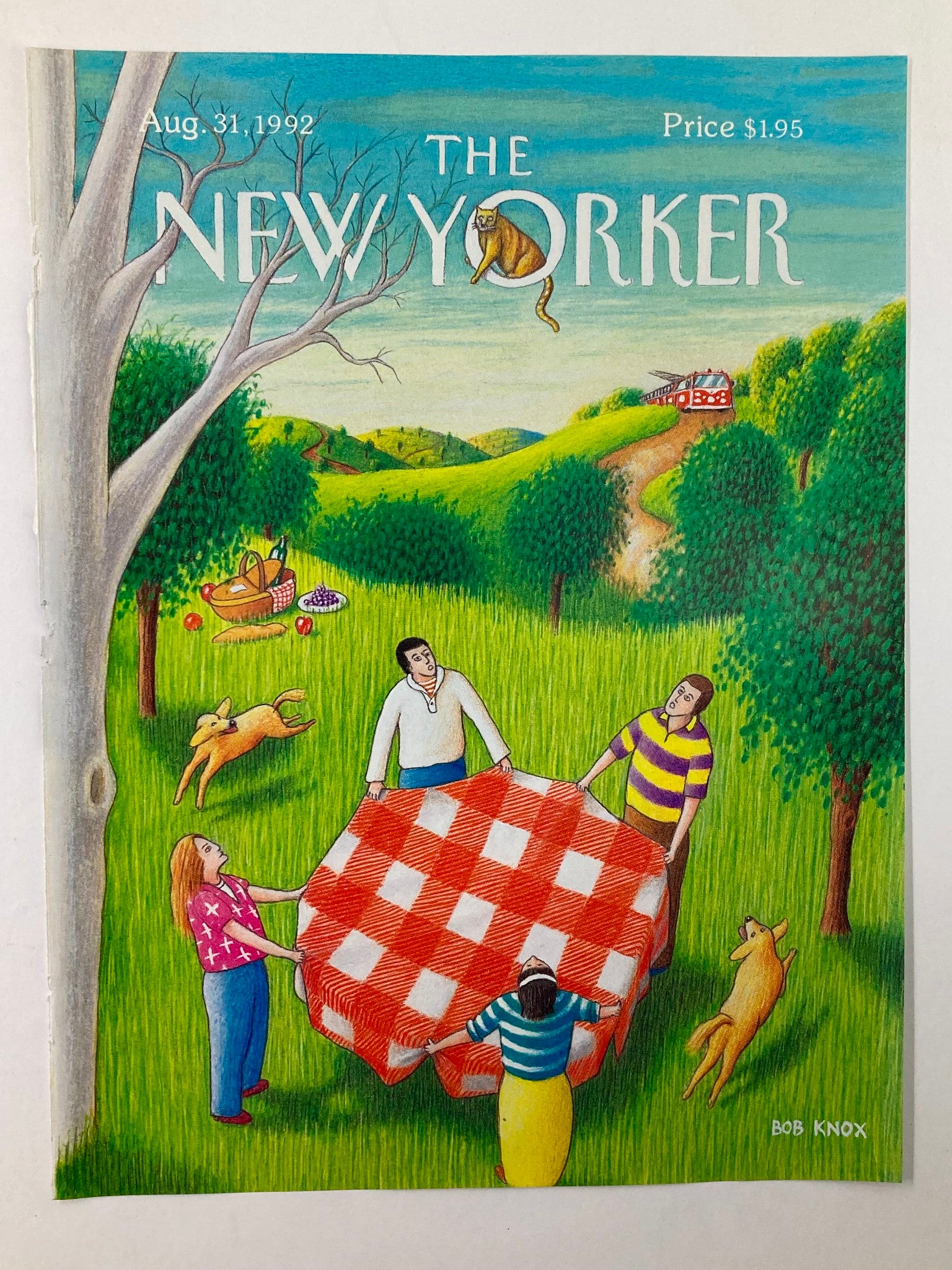 COVER ONLY The New Yorker August 31 1992 Family Day by Bob Knox No Label