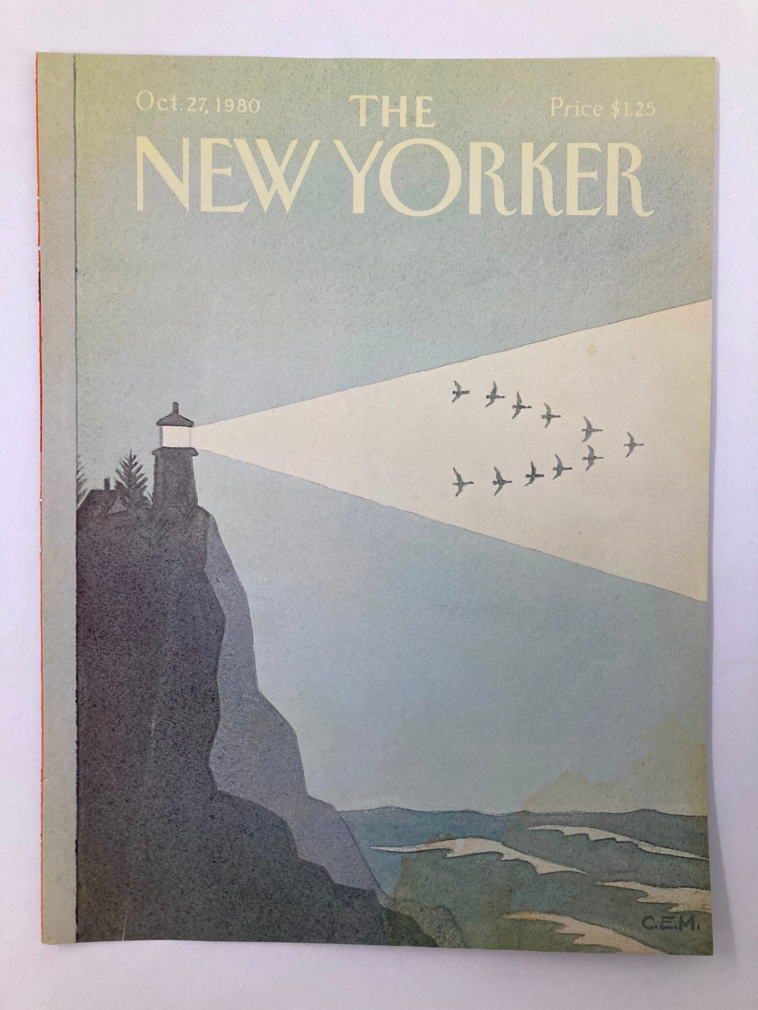 COVER ONLY The New Yorker October 27 1980 Flock of Birds by C. Martin No Label