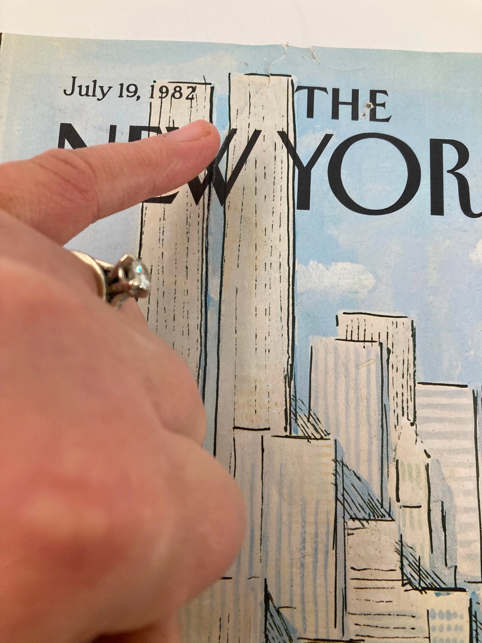 COVER ONLY The New Yorker July 19 1982 City Sailing by Arthur Getz No Label