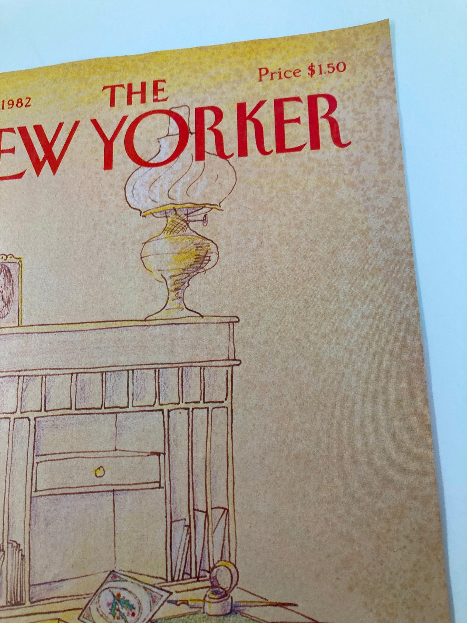 COVER ONLY The New Yorker December 6 1982 Old Desk by Eugene Mihaesco No Label