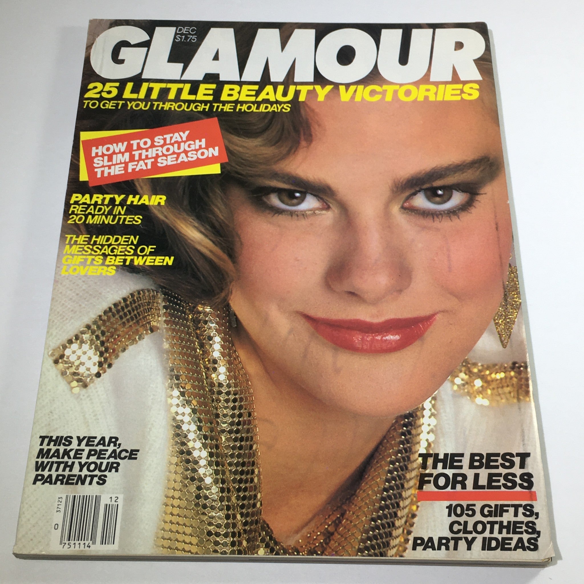VTG Glamour Magazine: December 1983 - Pia Lind Cover No Label/Newsstand