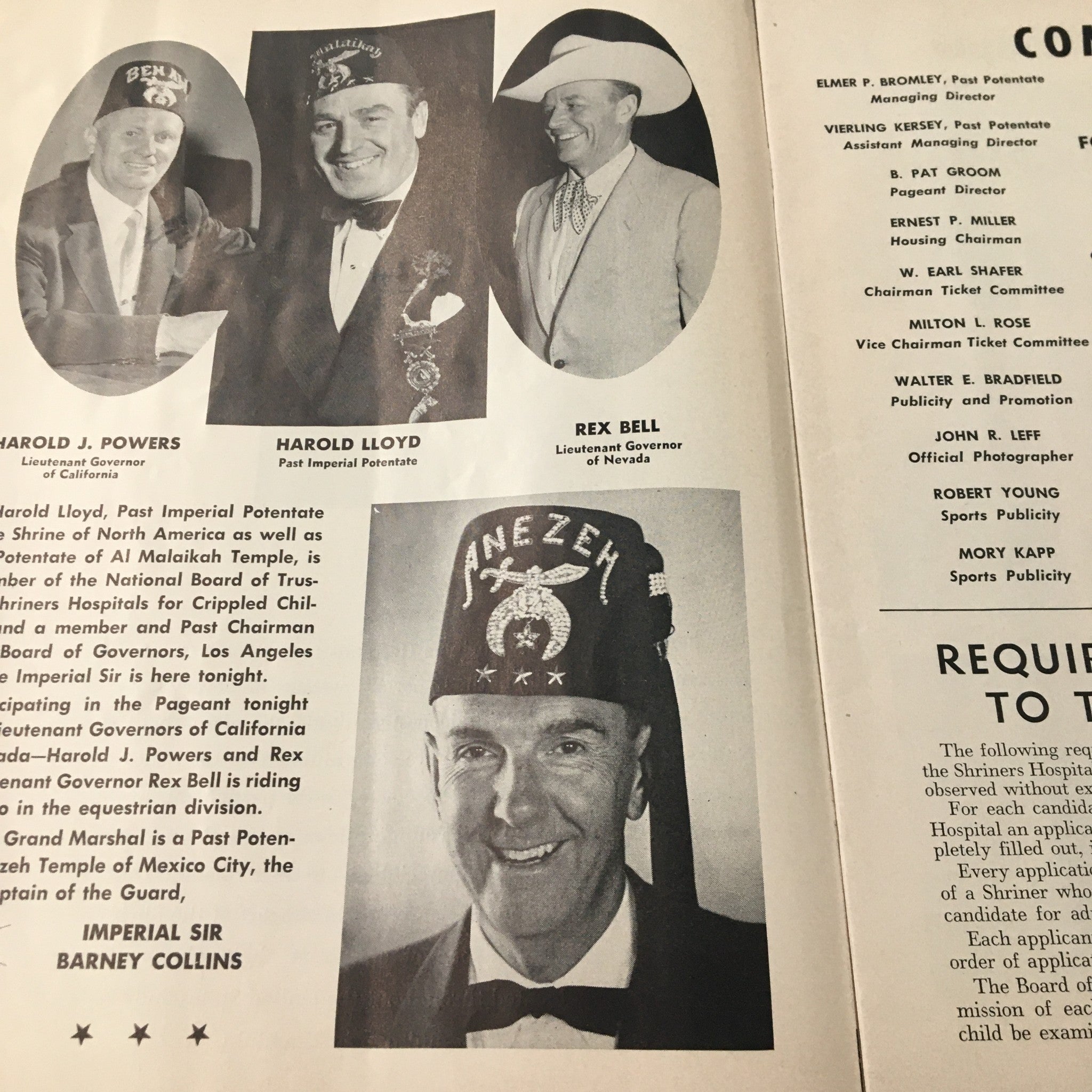 1956 NCAA 5th Annual Shrine Football Game and Pageant Souvenir Program