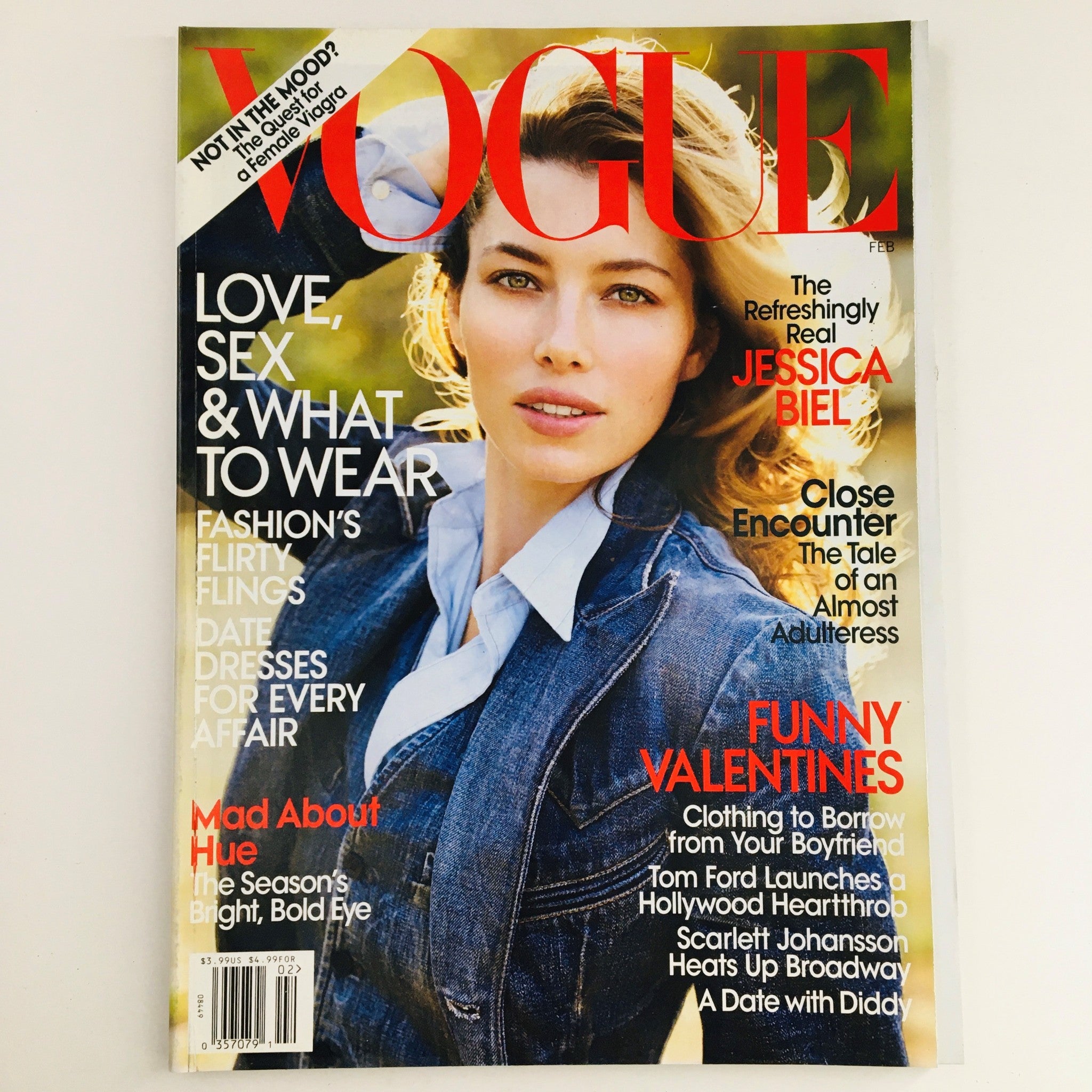 Vogue Magazine February 2010 American Actress Jessica Biel, No Label VG