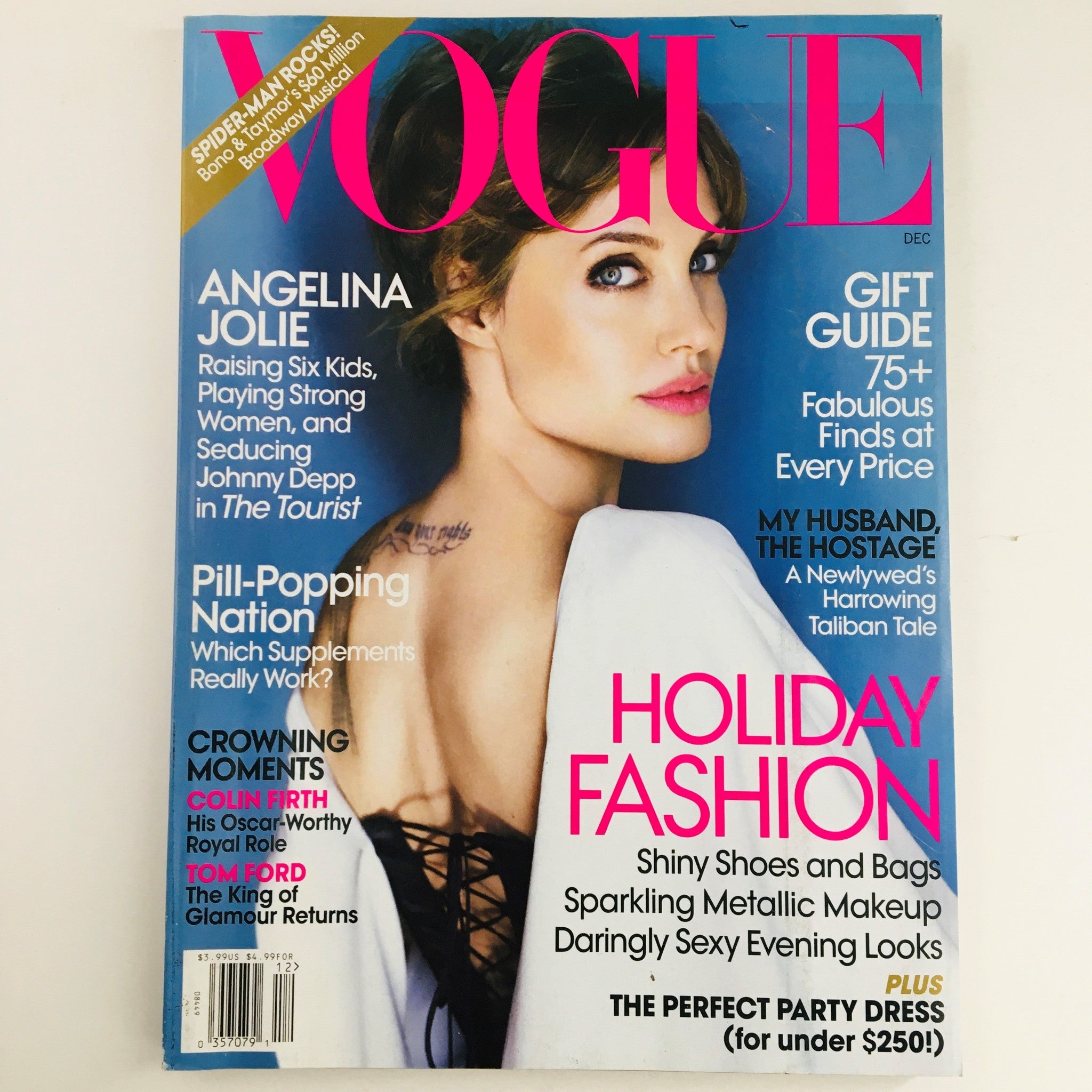 Vogue Magazine December 2010 American Actress Angelina Jolie, No Label VG